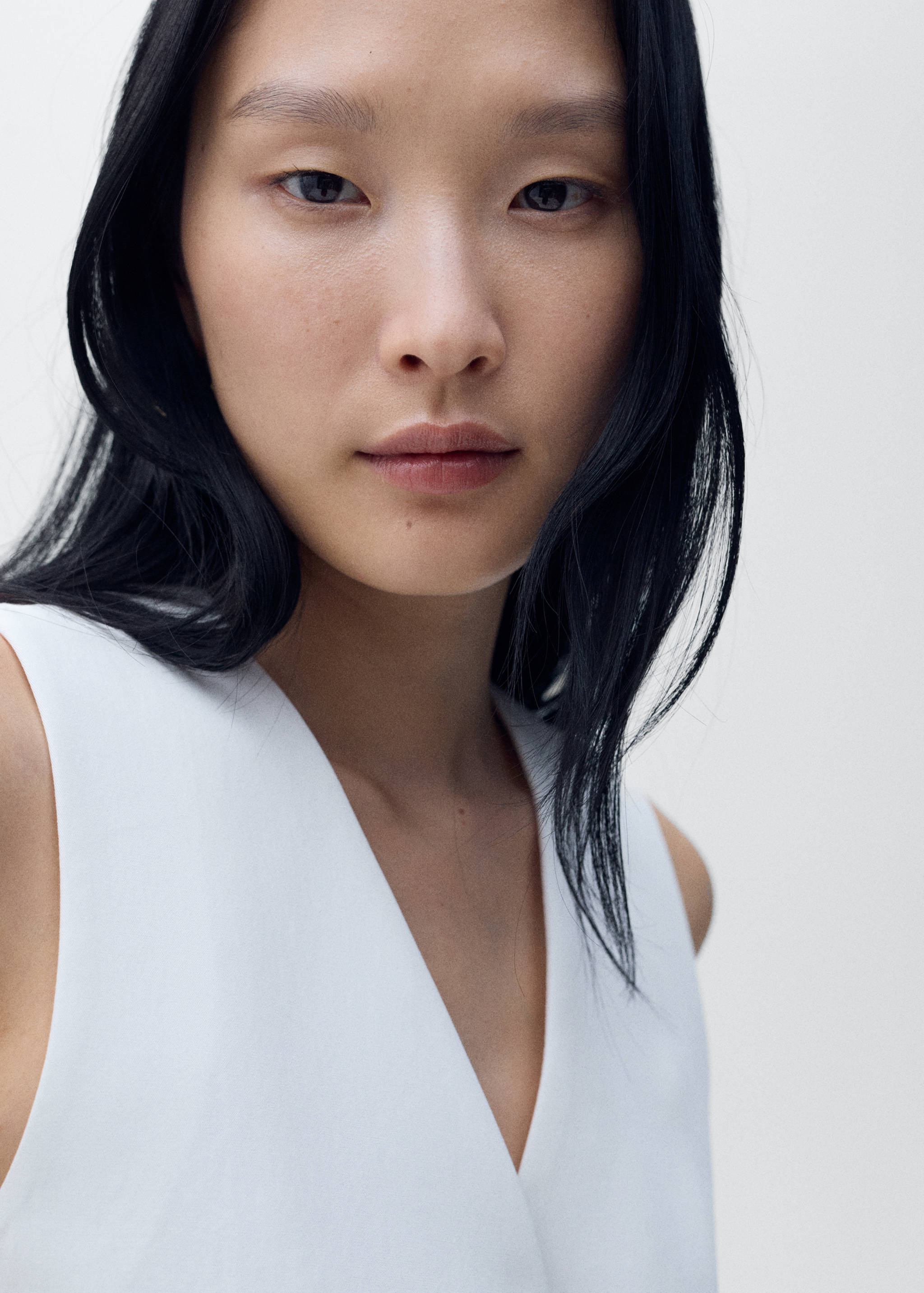 Straight lyocell suit vest - Details of the article 6