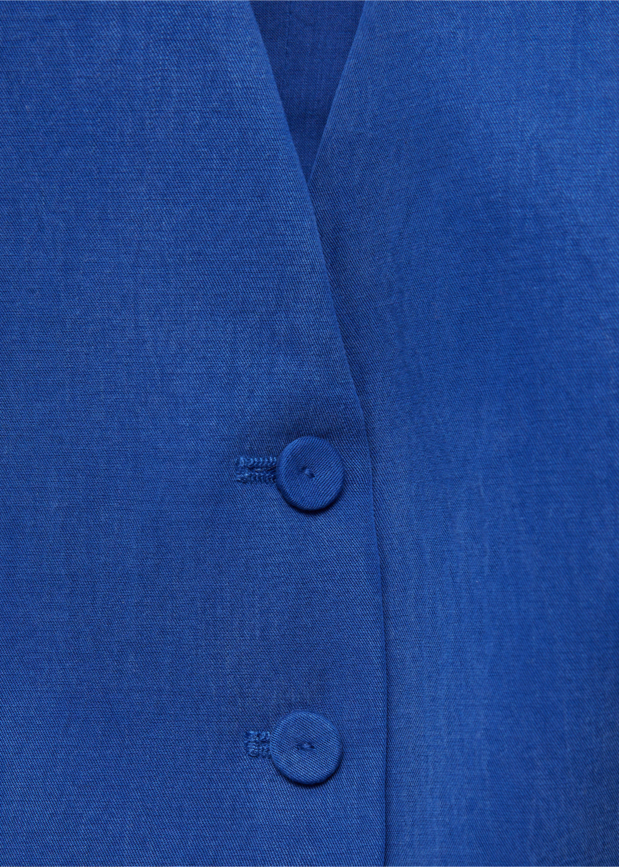 Straight lyocell suit waistcoat - Details of the article 8, Blue. Ref: 87059064-00.