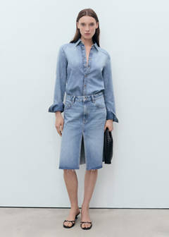 Midi denim skirt — Medium Blue 2