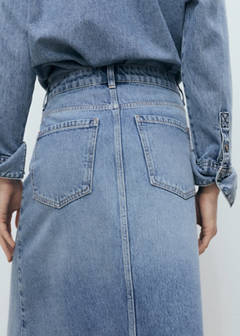 Midi denim skirt — Medium Blue 4