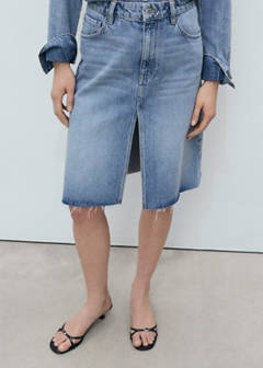 Midi denim skirt — Medium Blue 5