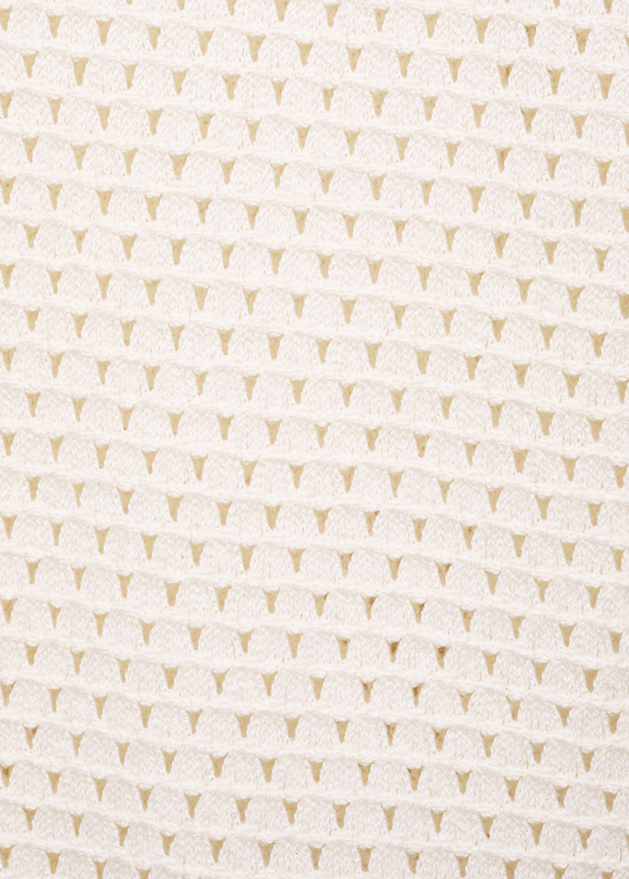 Knitted polo shirt with contrasting lace details - Details of the article 0