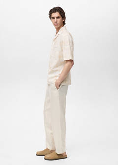 Shirt with embroidered bowling collar — White 15