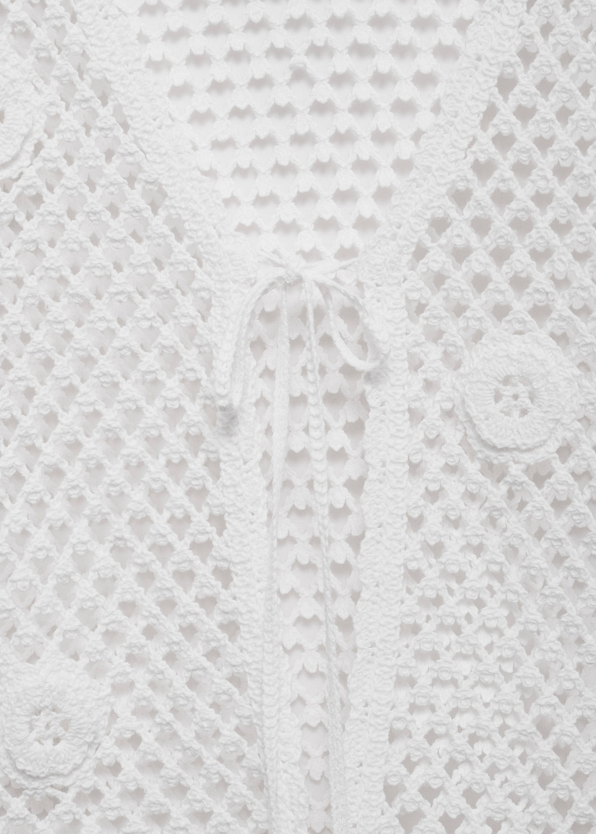 Кардиган кроше с завязками - Деталь изделия 8