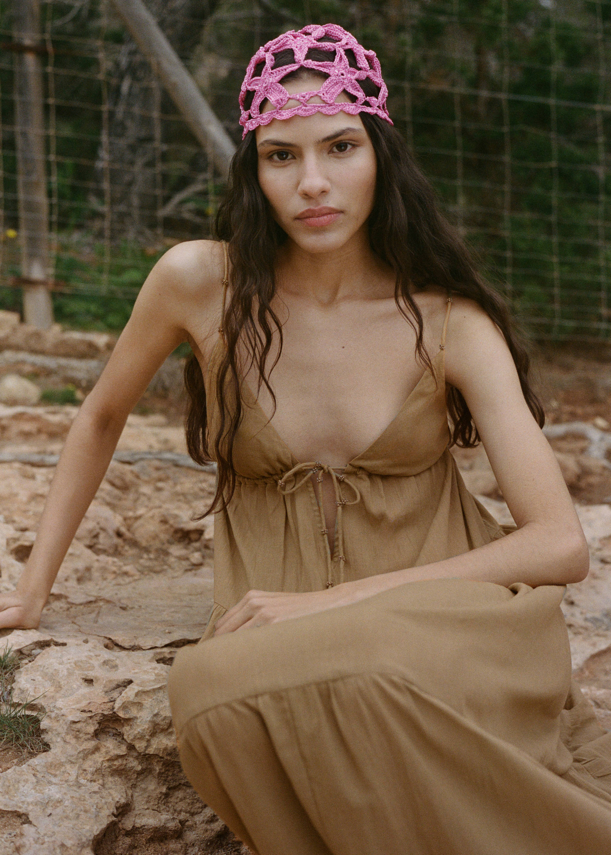 V-neck cotton dress - Details of the article 6