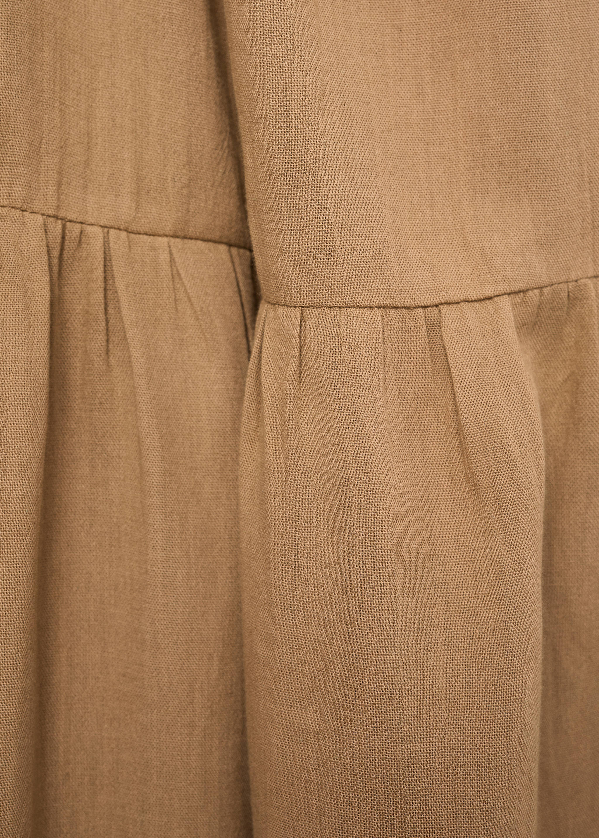 V-neck cotton dress - Details of the article 0