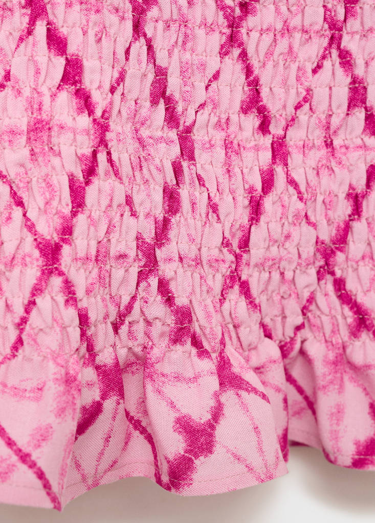 Ruffle printed top — Pink
