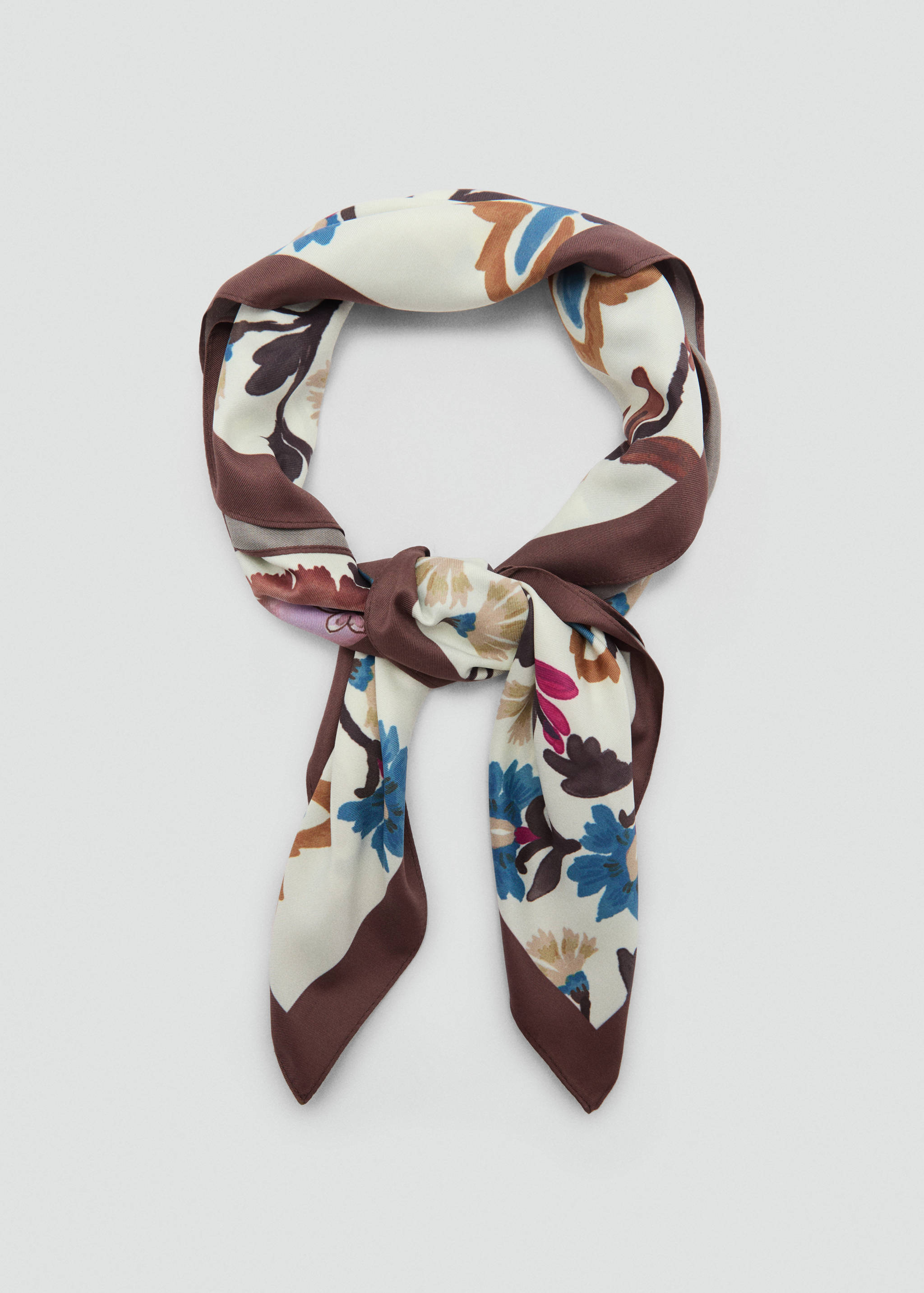 Printed satin scarf - Details of the article 1