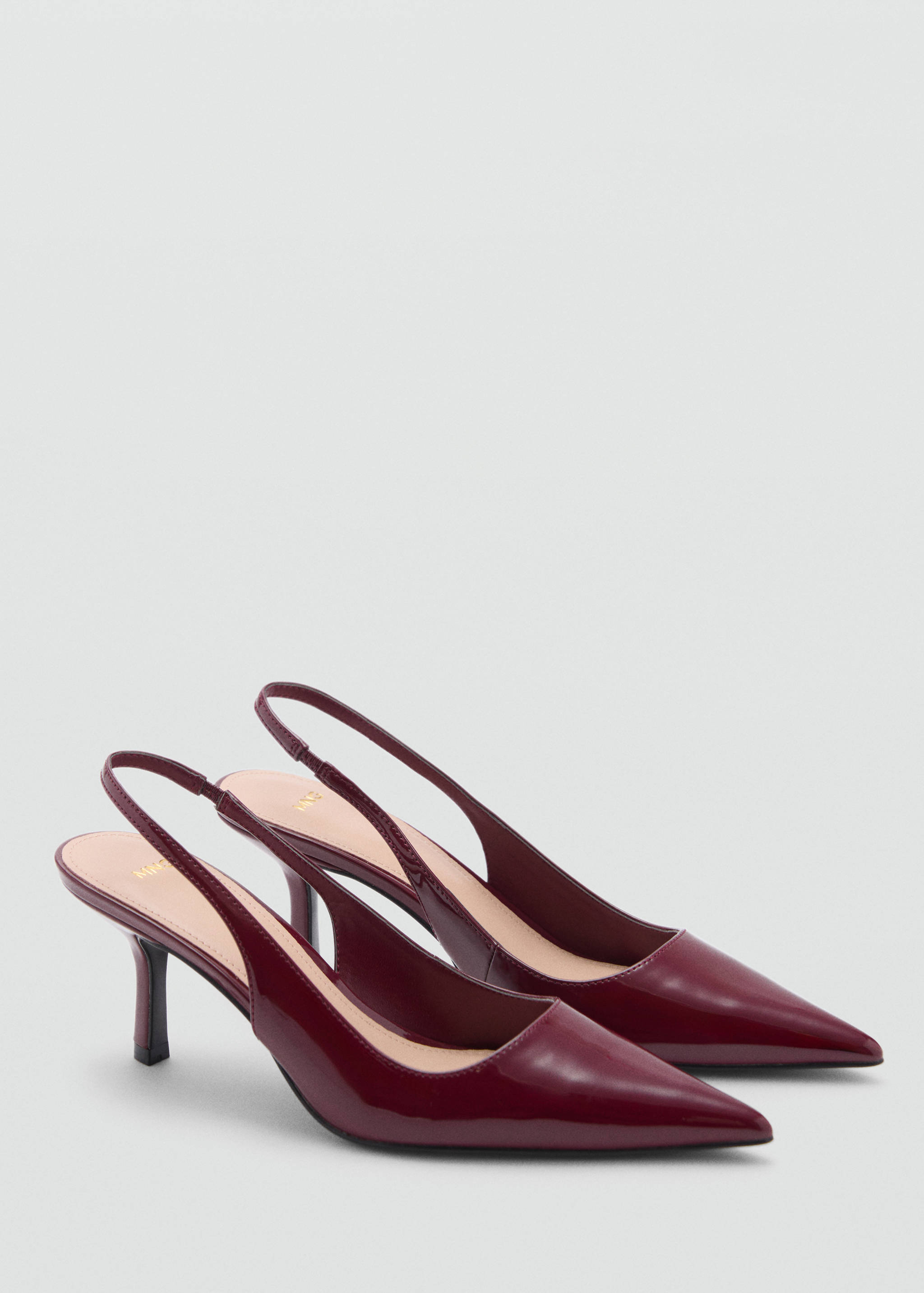 Patent-effect pointed-toe shoes - Medium plane