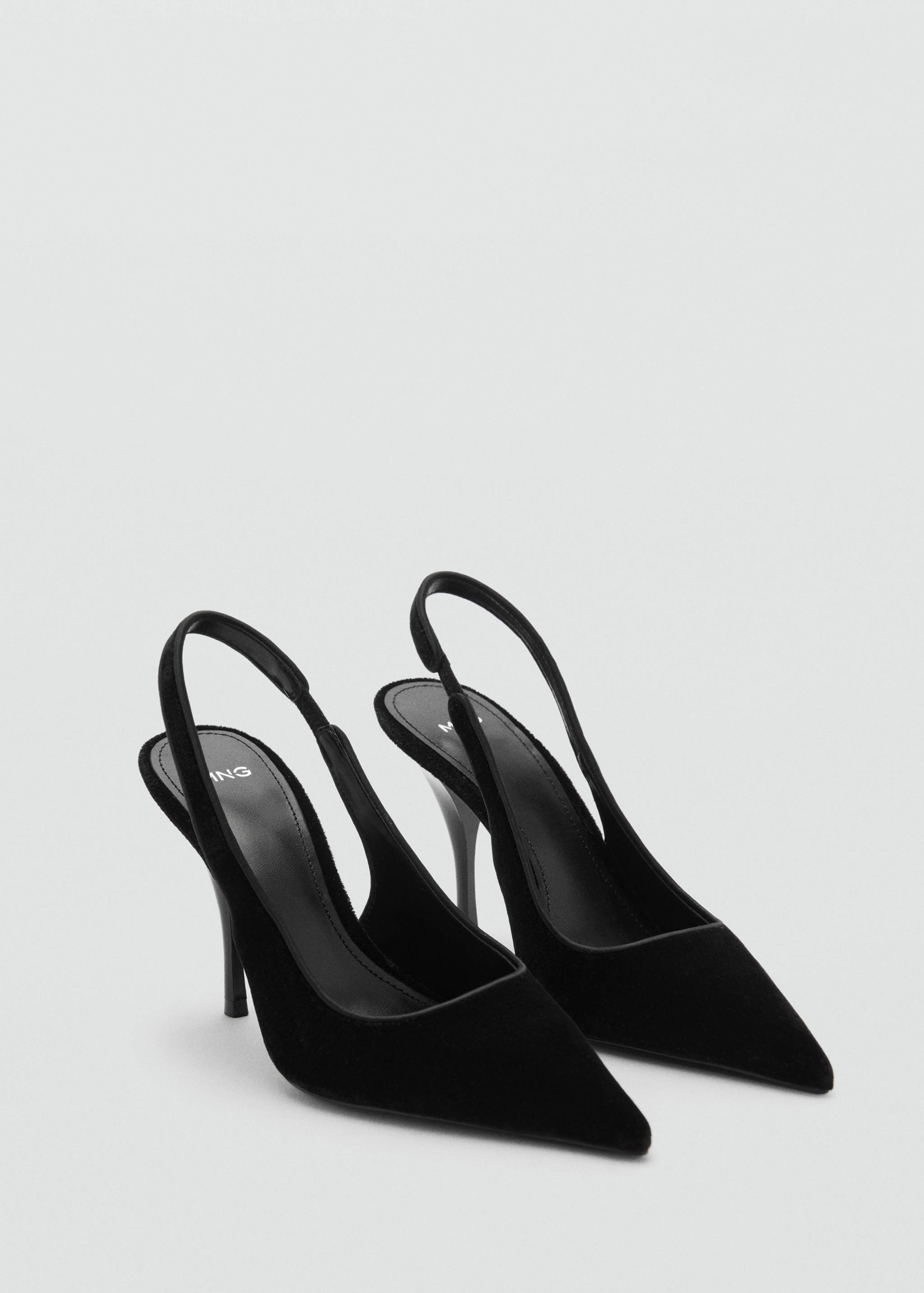 Velvet heeled shoes - Medium plane