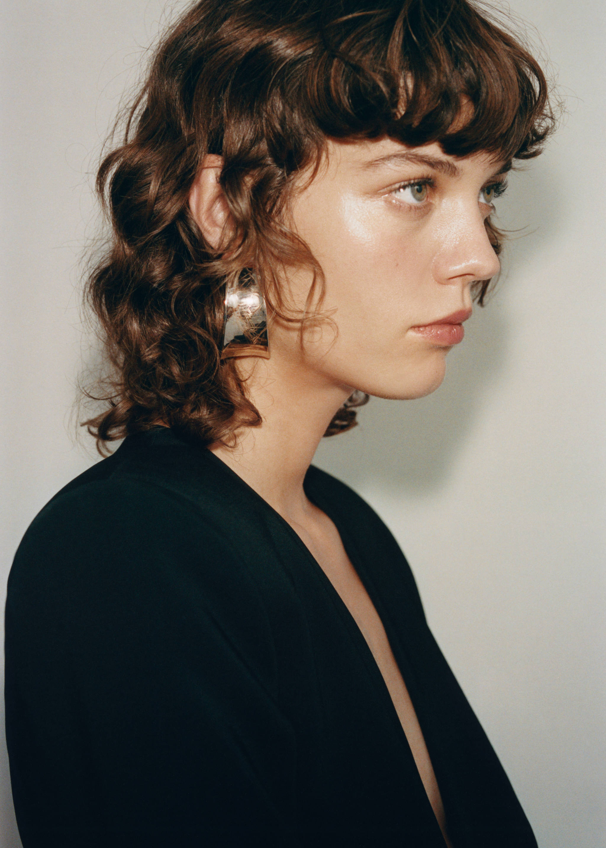 Wavy maxi relief earrings - General plane