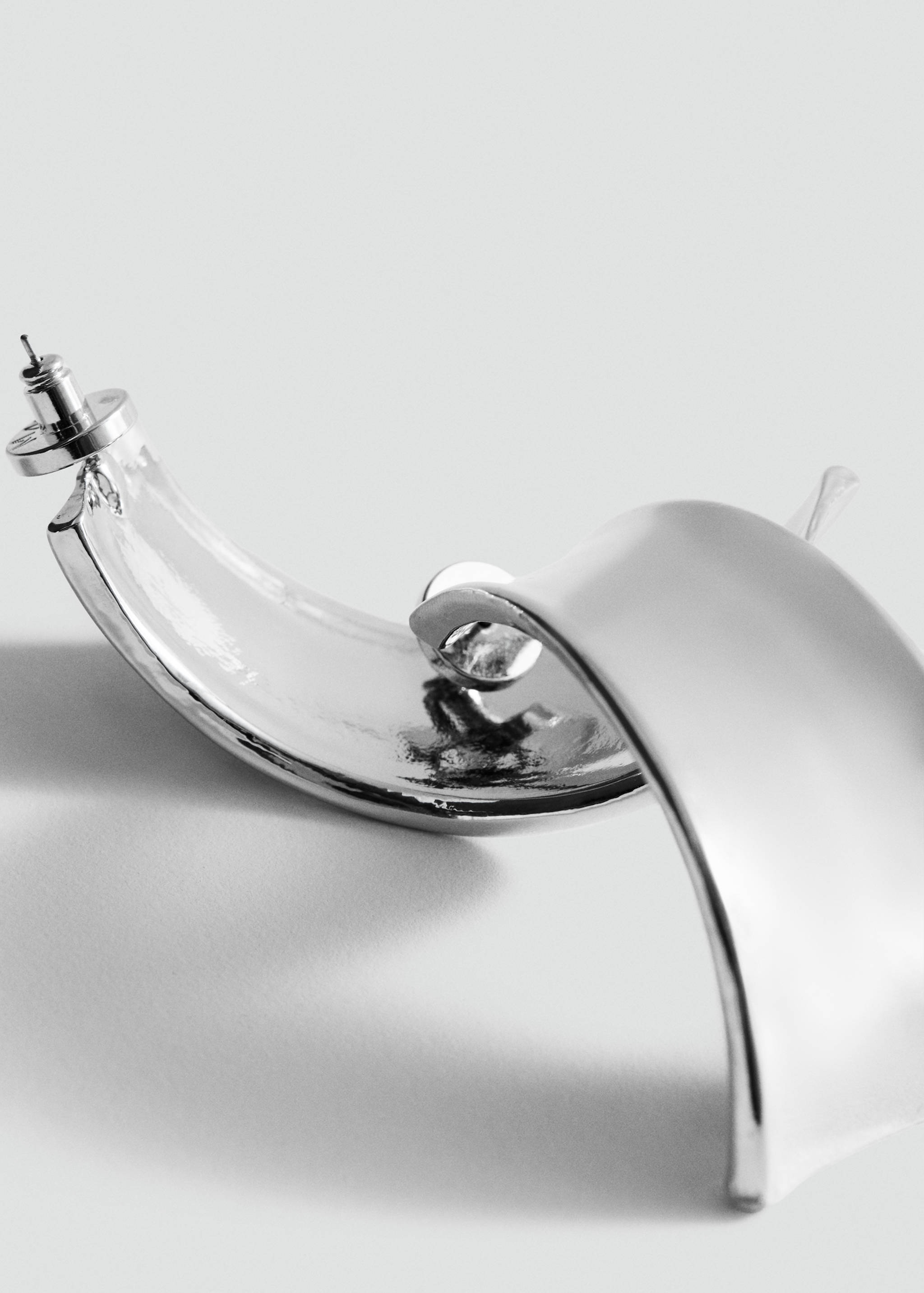 Wavy maxi relief earrings - Medium plane