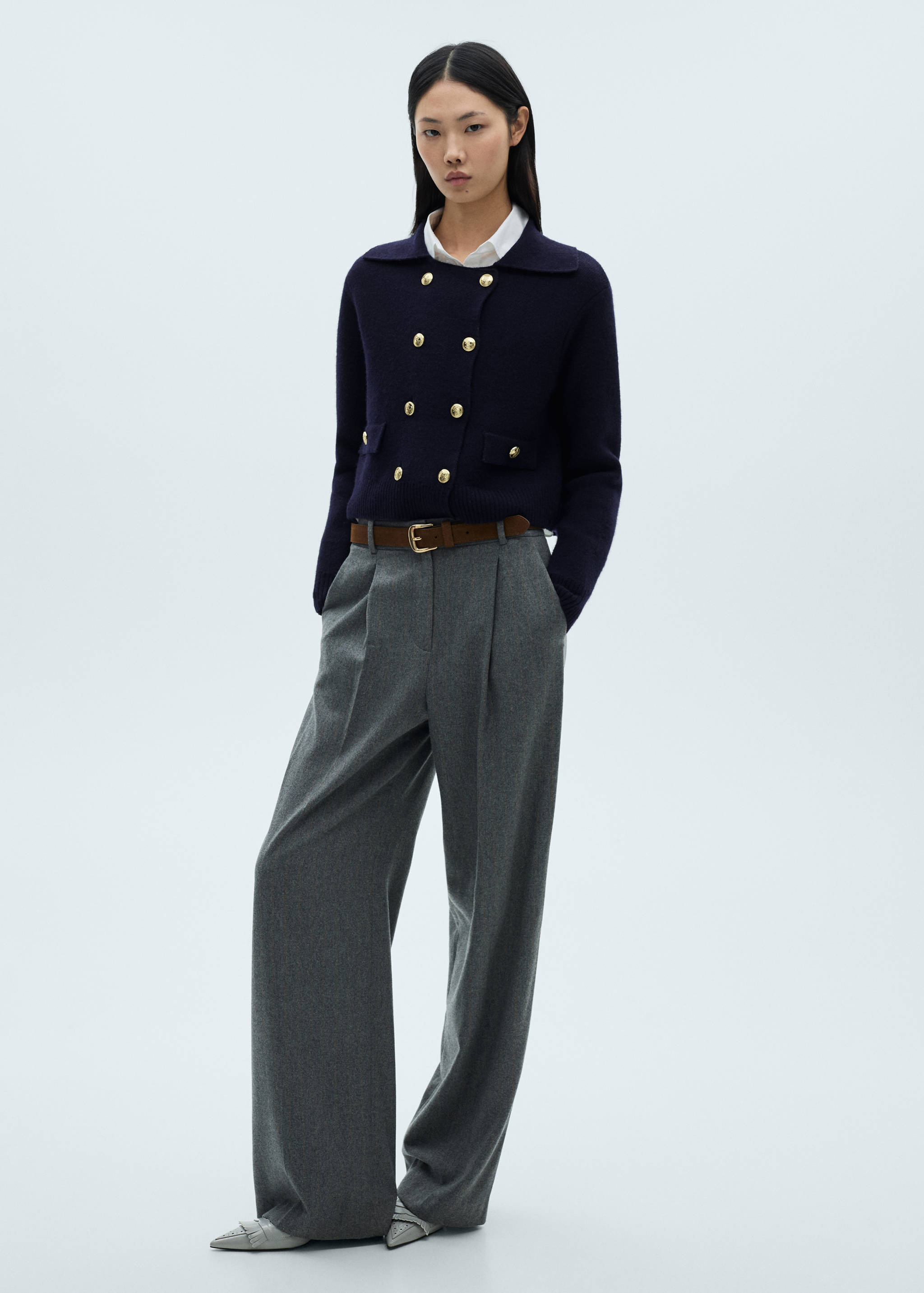 Chaqueta lana doble botonadura - Plano general