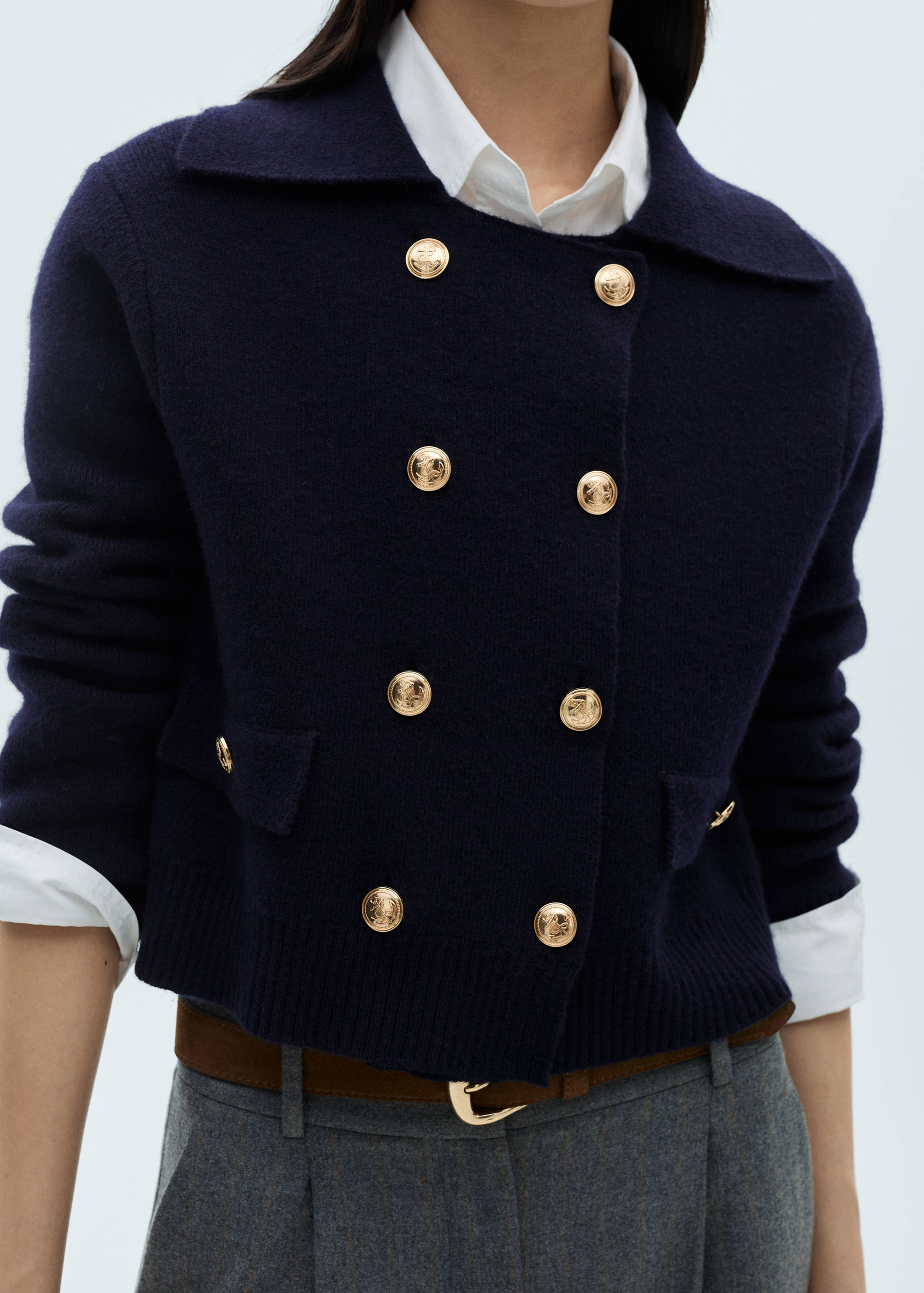 Double-breasted wool jacket - Details of the article 1