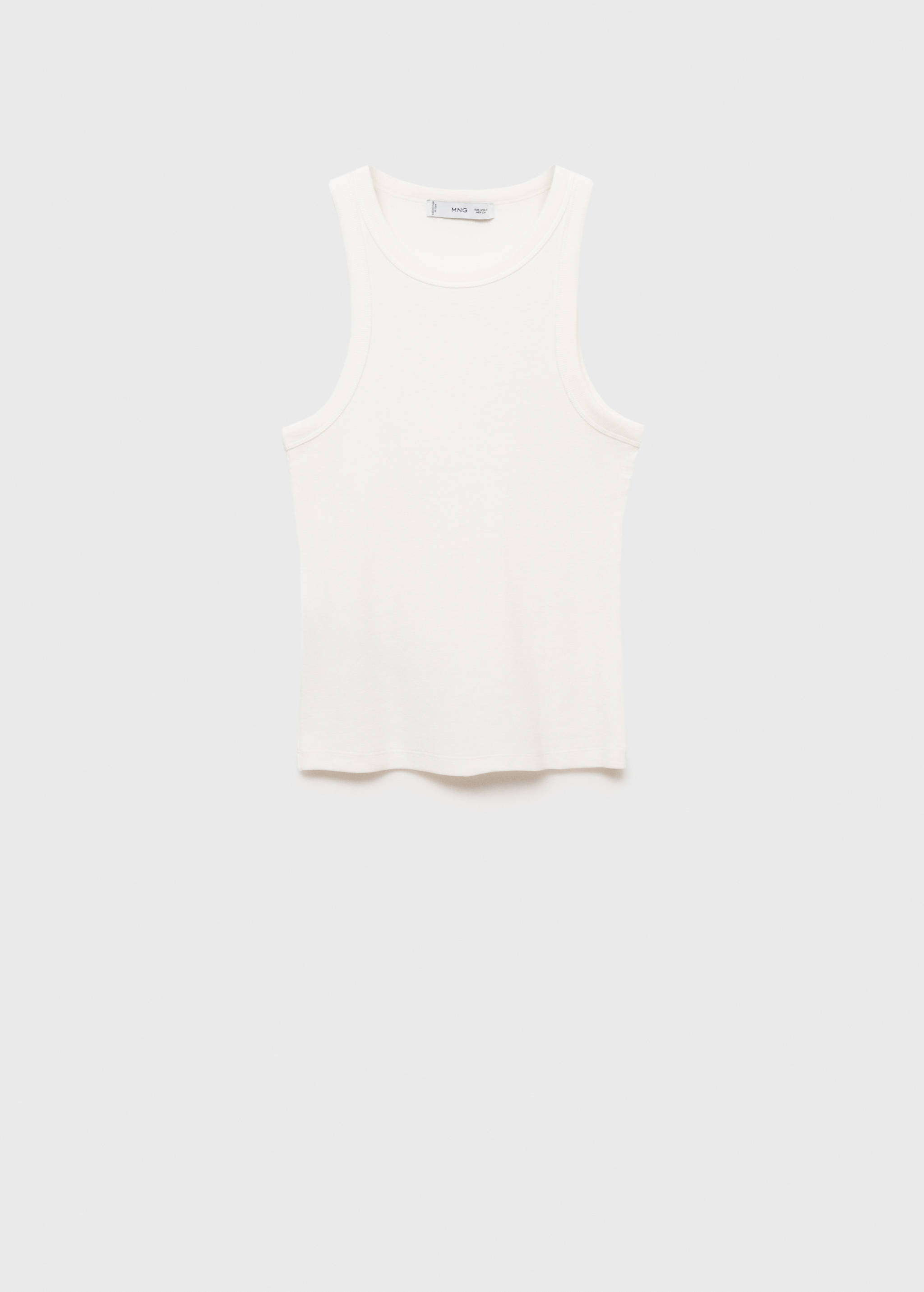 Ribbed cotton-blend top - Article without model