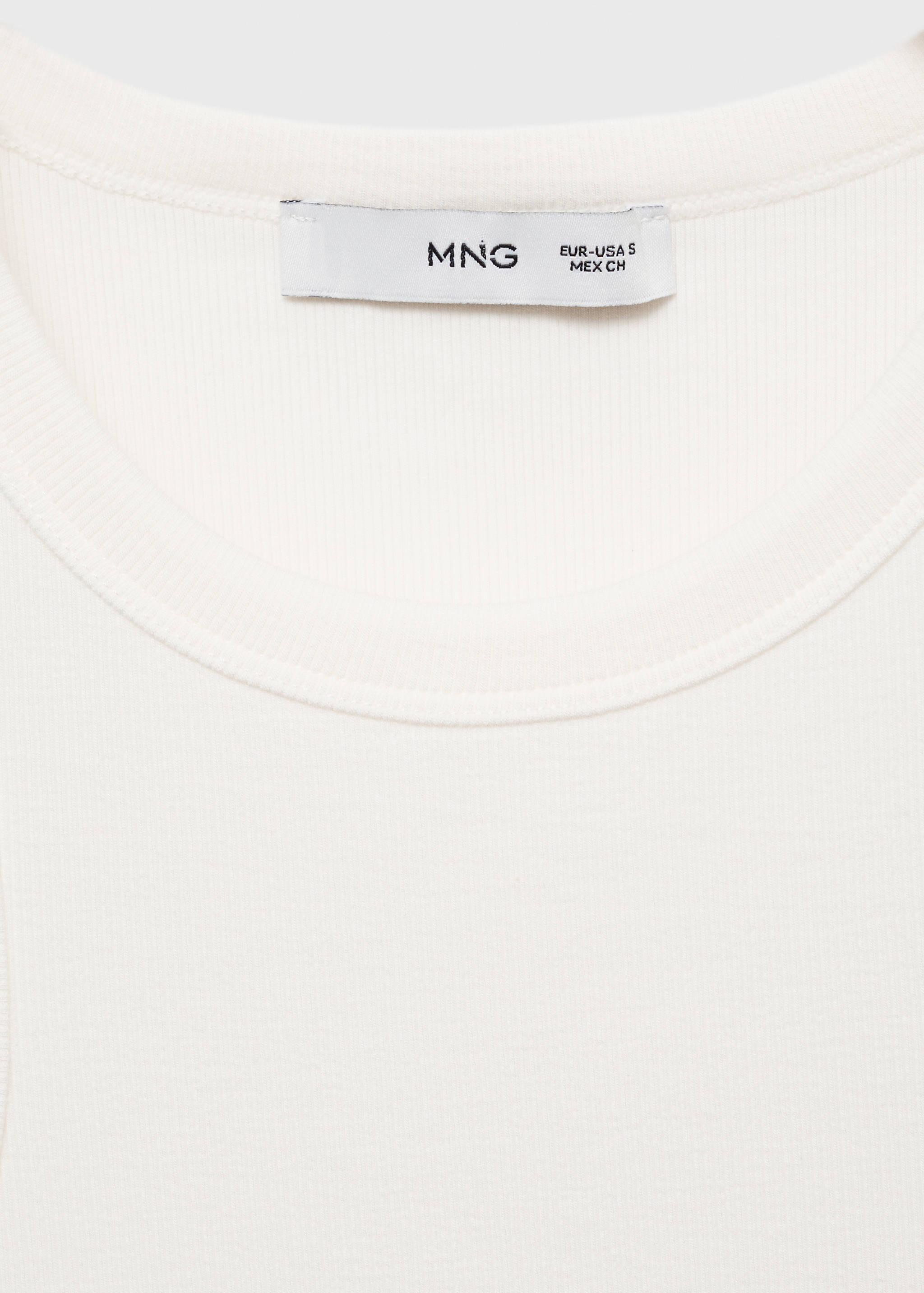 Ribbed cotton-blend top - Details of the article 8