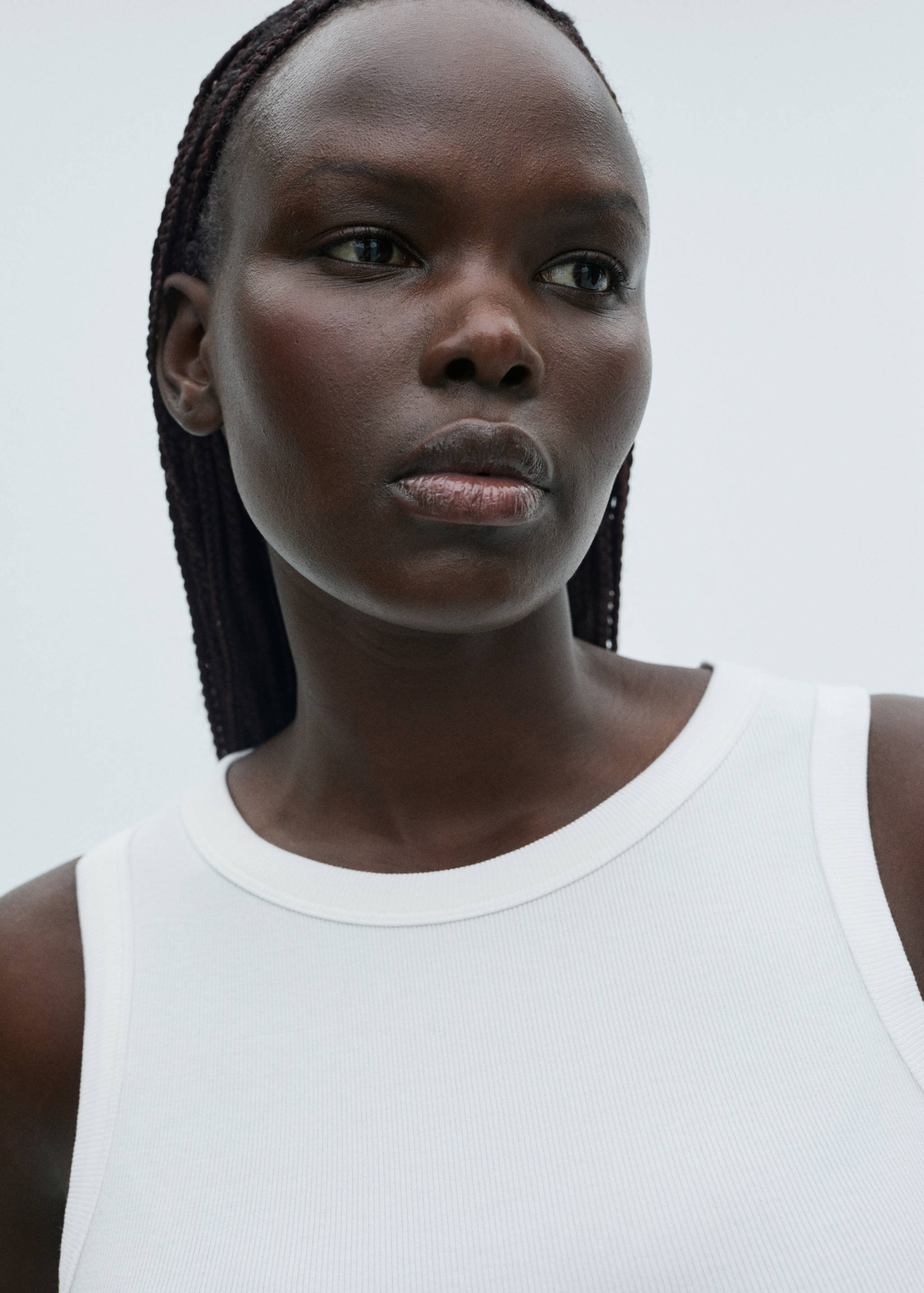 Ribbed cotton-blend top - Details of the article 4