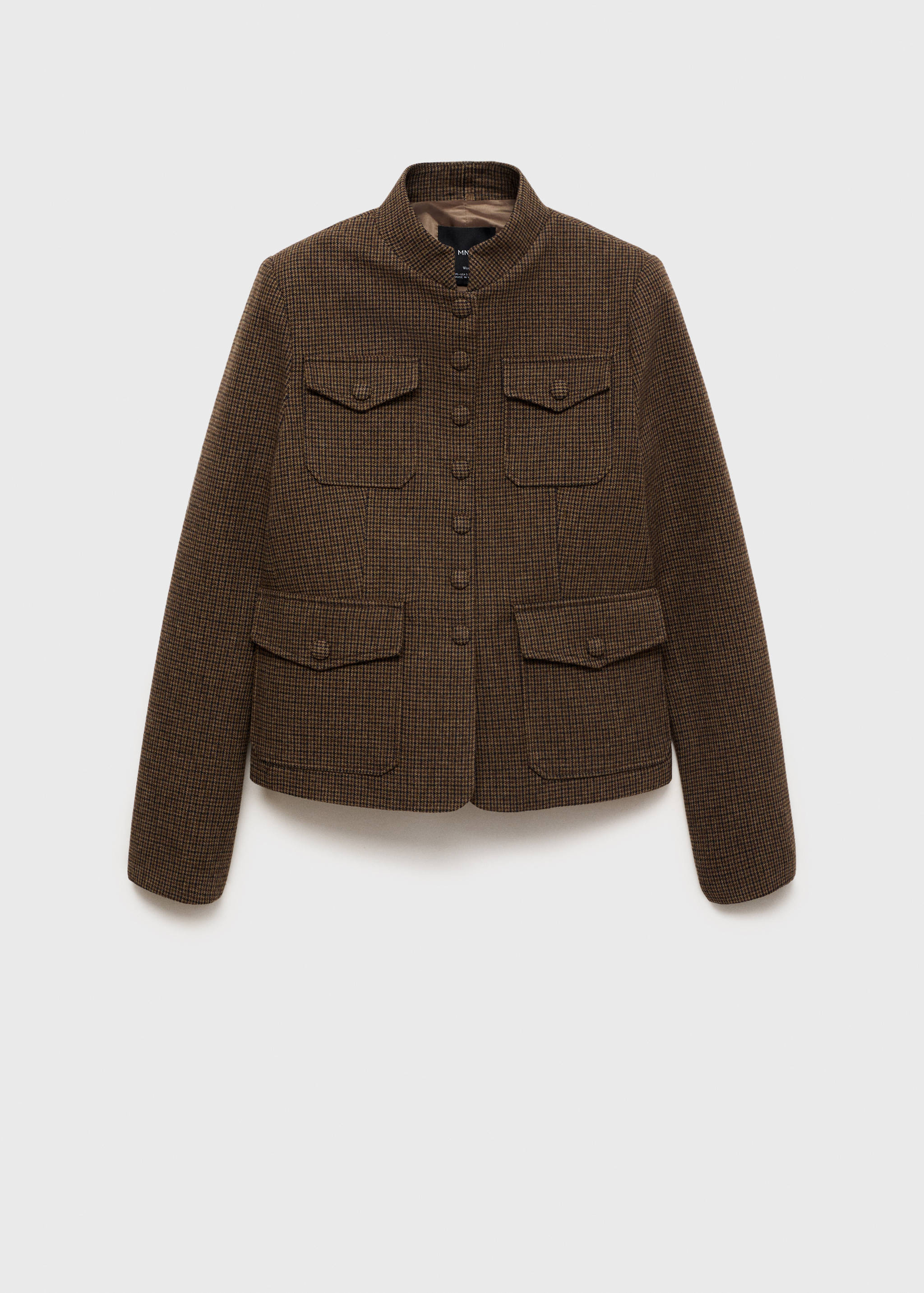 Micro-houndstooth wool jacket - Article without model