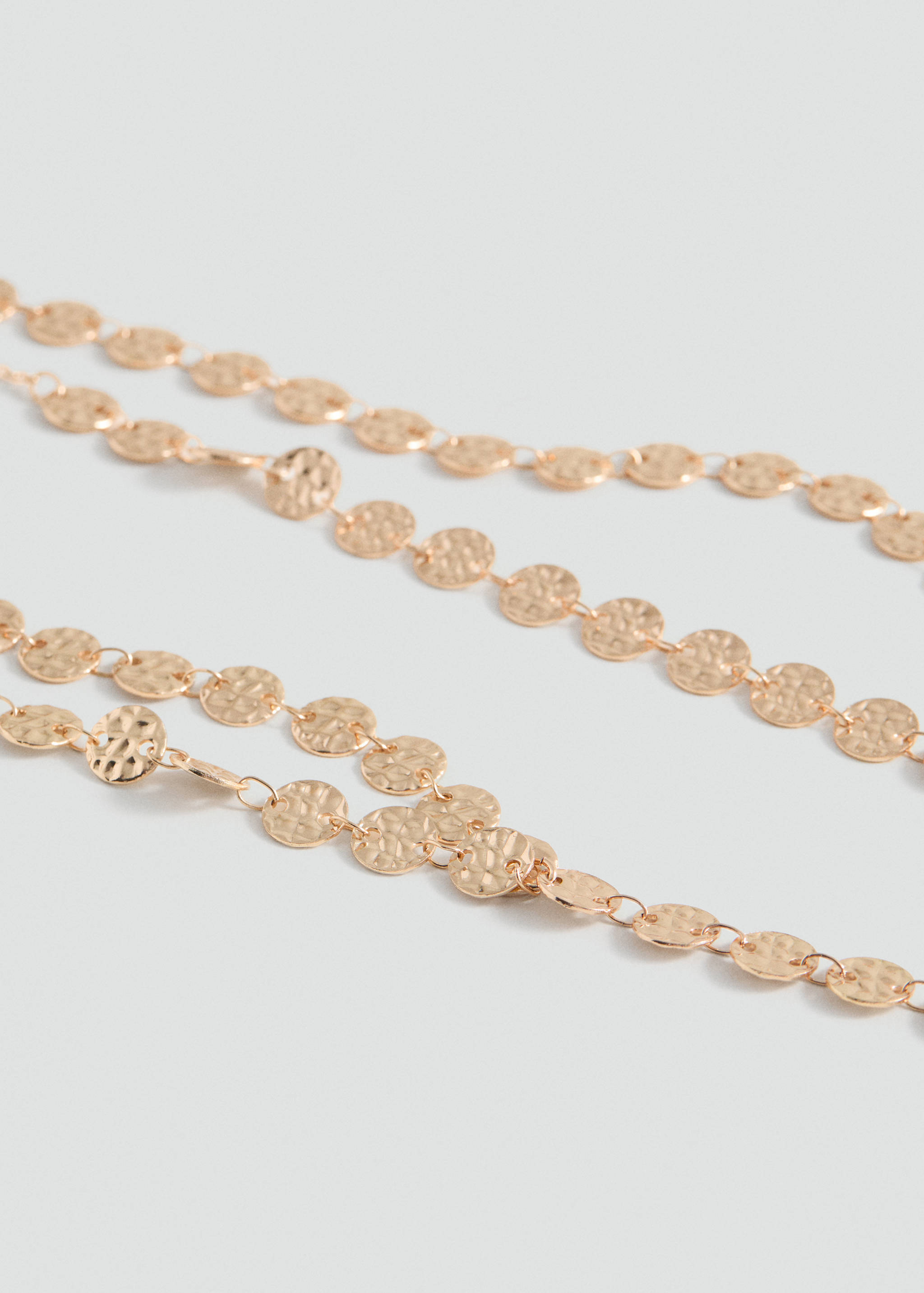 Coin charm necklace - Medium plane