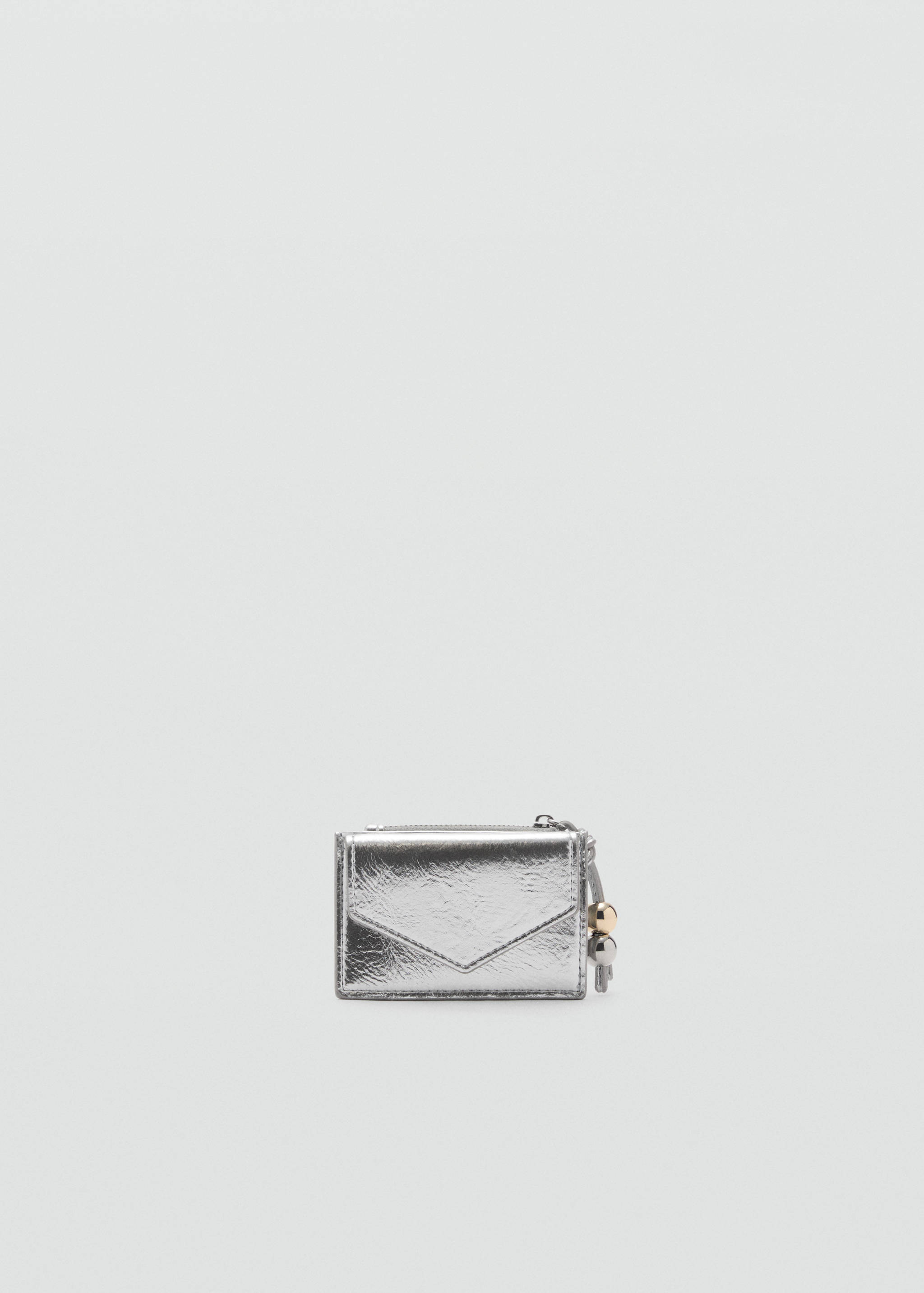 Metallic purse with ball detail - Medium plane