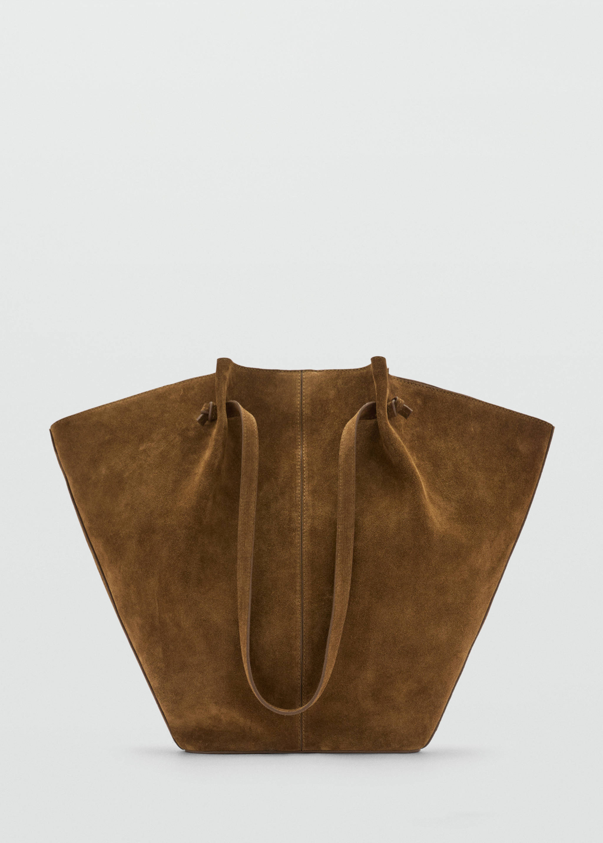 Suede leather shopper bag - Article without model