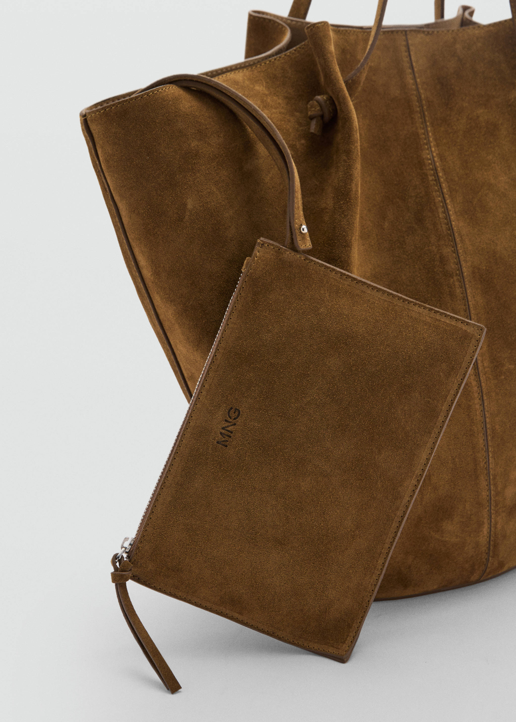 Suede leather shopper bag - Details of the article 3