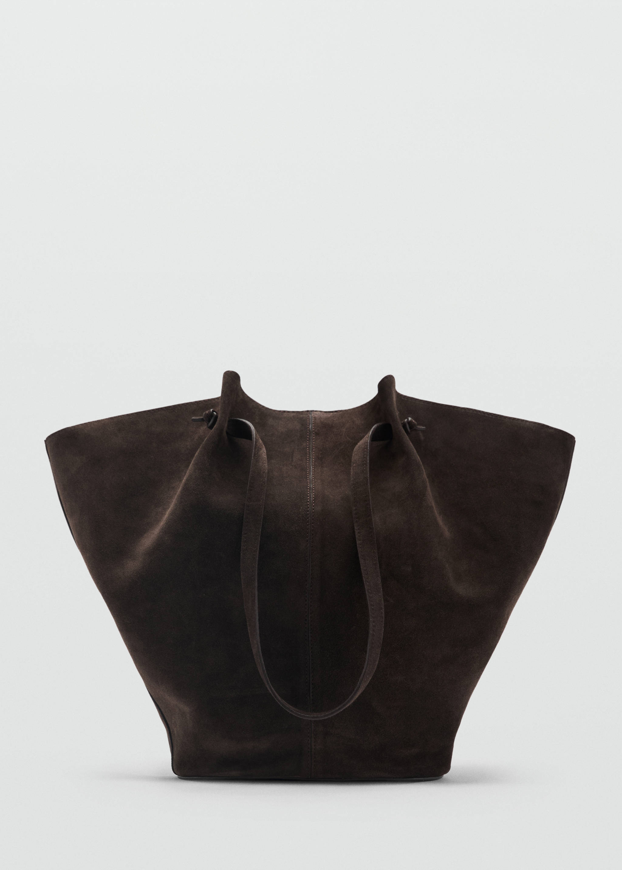 Suede leather shopper bag - Article without model
