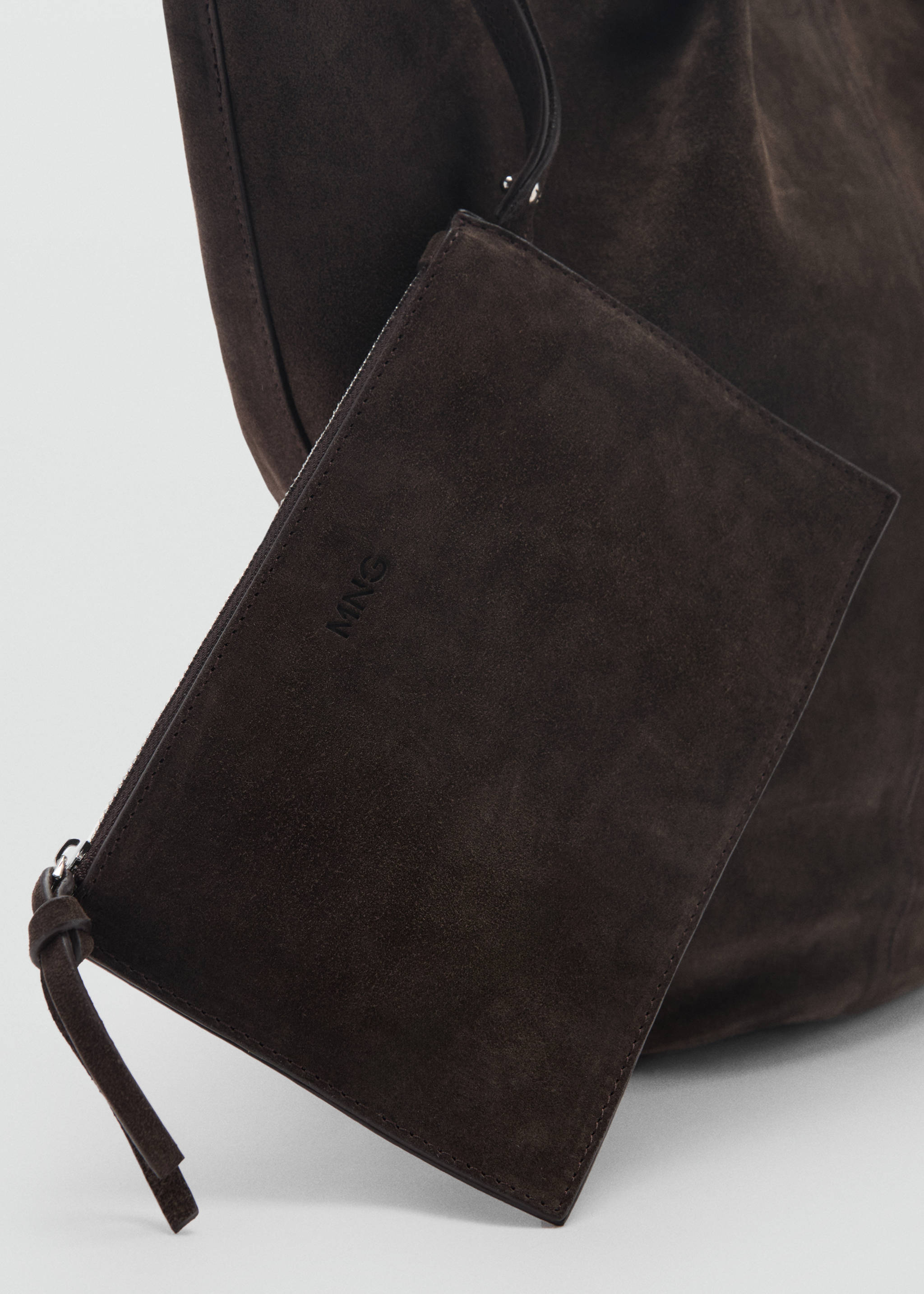 Suede leather shopper bag - Details of the article 2