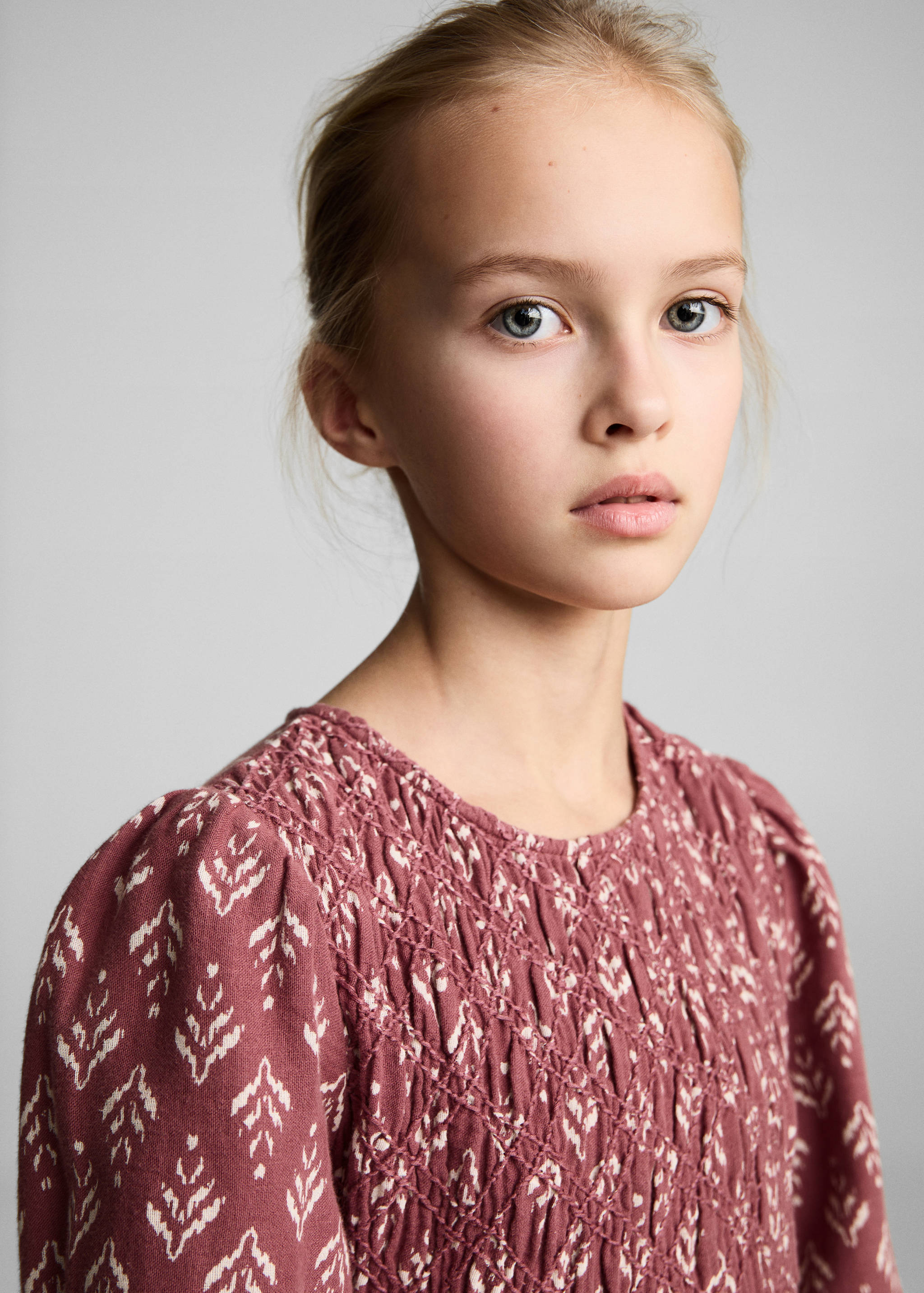 Ruffled printed dress - Details of the article 1