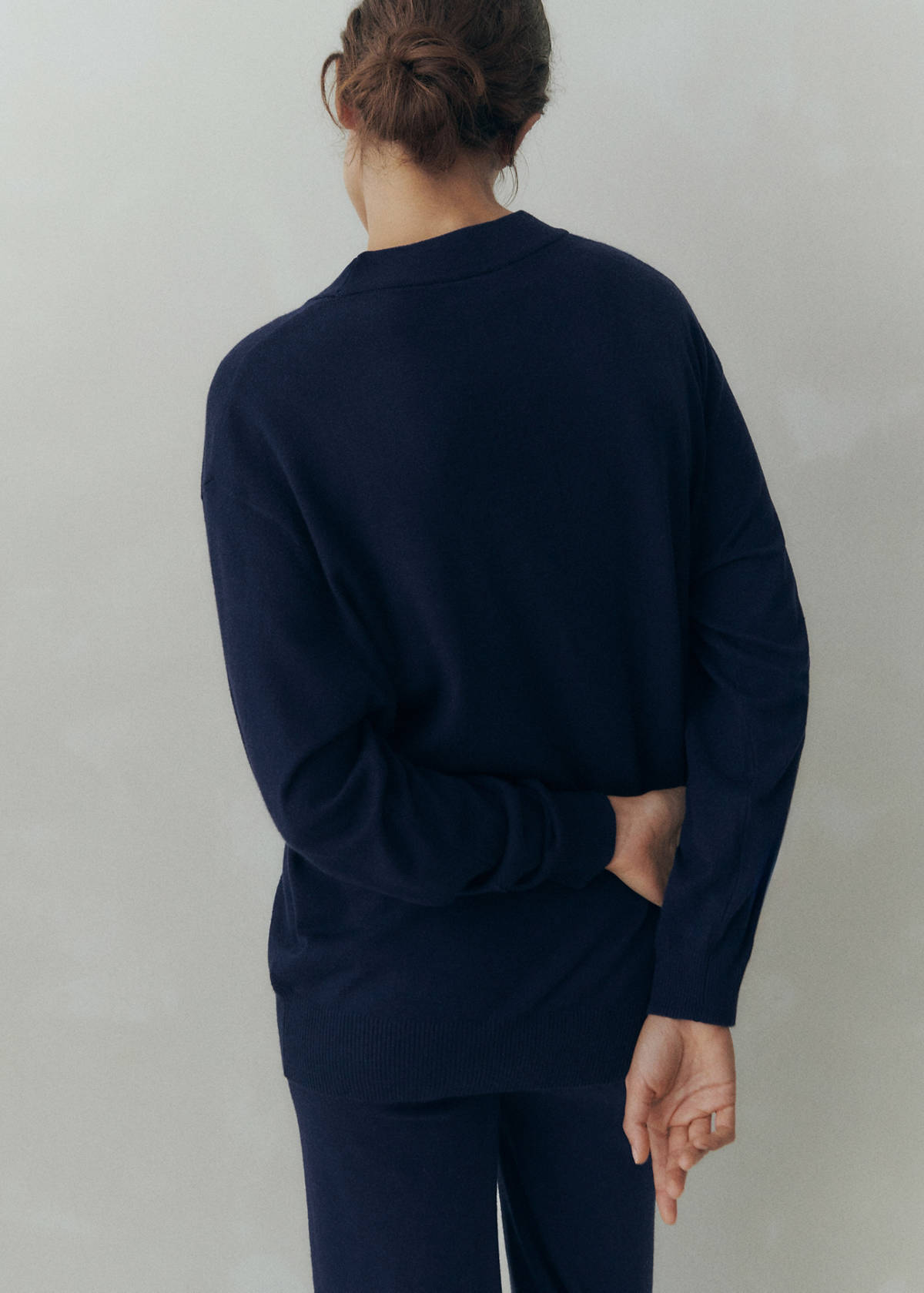 Knitted maternity sweater — Dark Navy