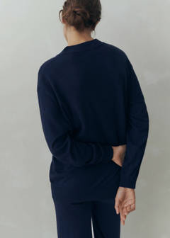 Knitted maternity sweater — Dark Navy 2