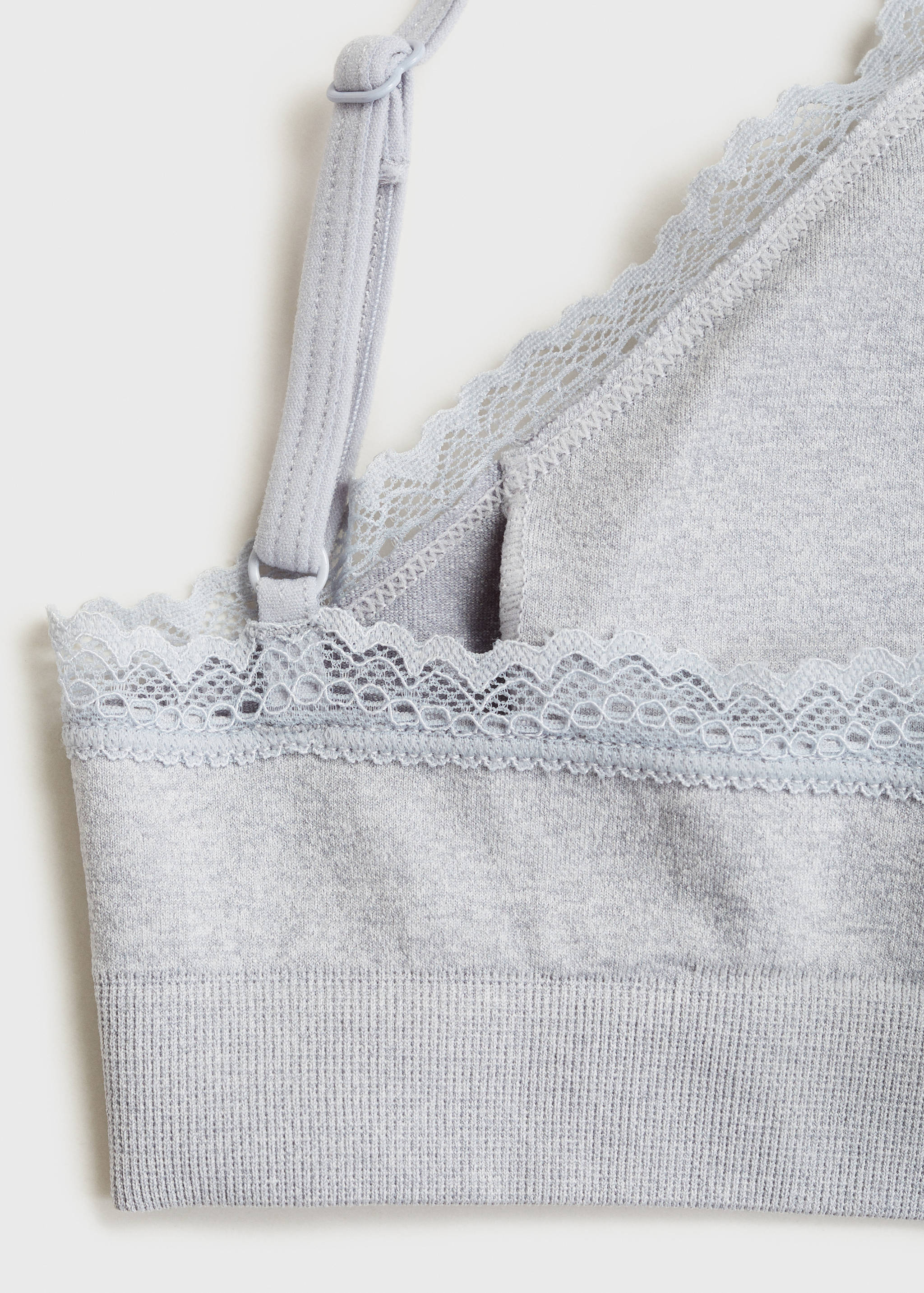 Sujetador triángulo detalle blonda - Detalle del artículo 0