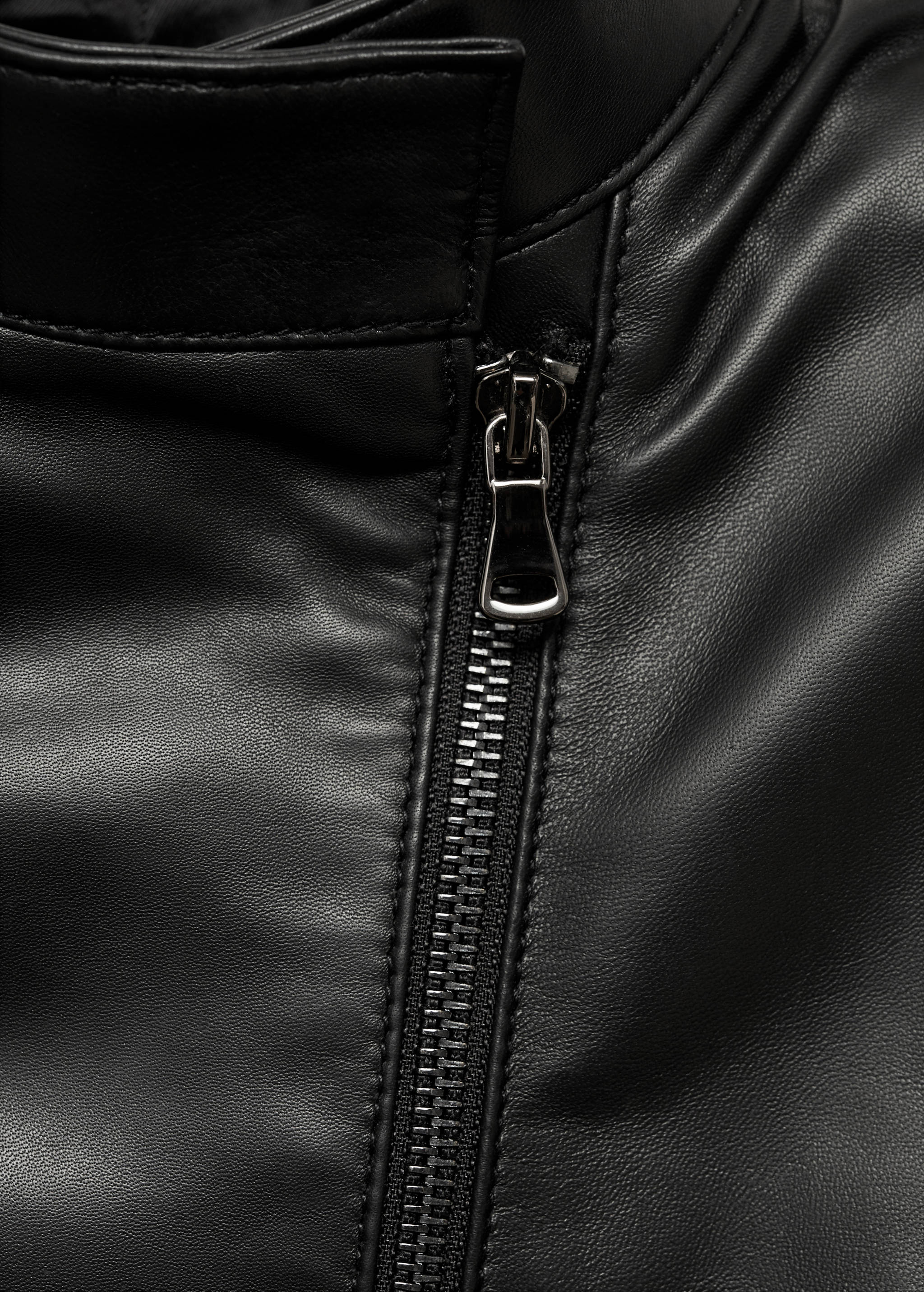 Veste cuir cintrée zippée - Détail de l'article 8