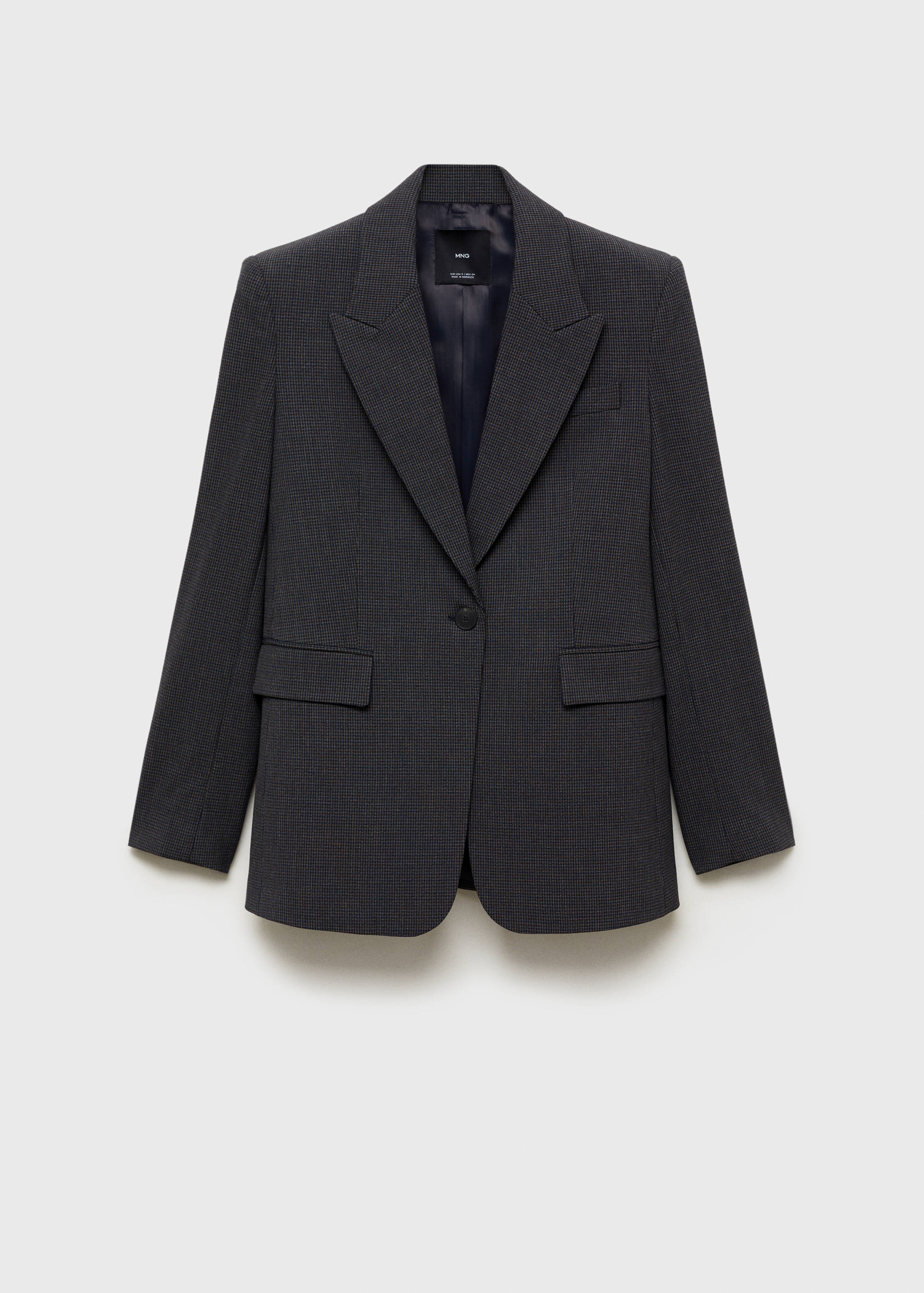 Straight-fit micro-houndstooth jacket - Article without model