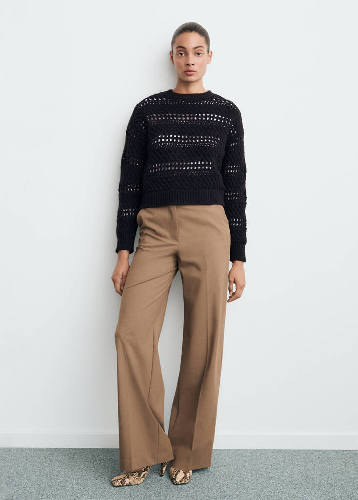 Openwork knit sweater — Dark Navy