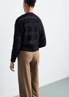 Openwork knit sweater — Dark Navy 3