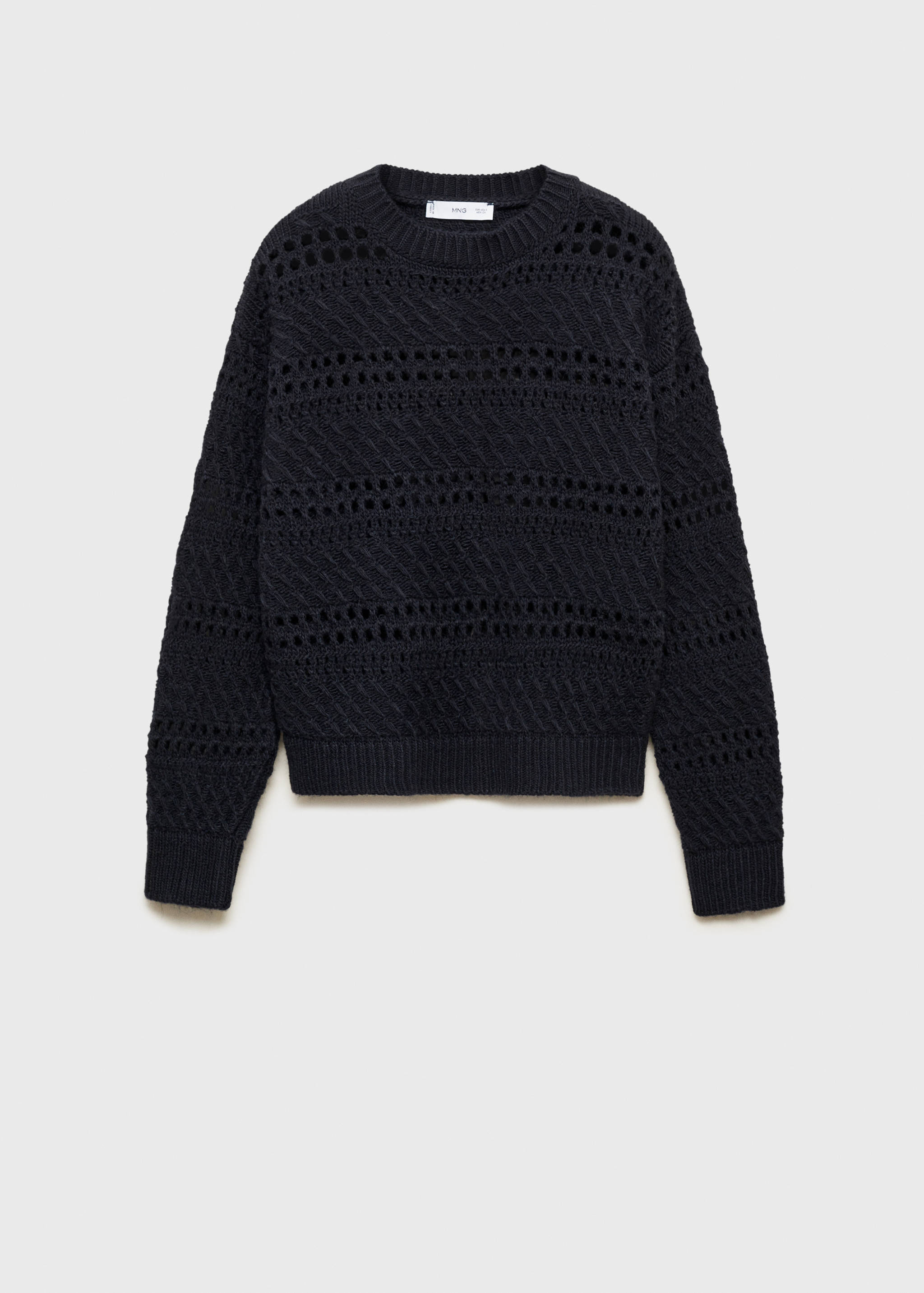 Knit sweater with lace pattern - Article without model