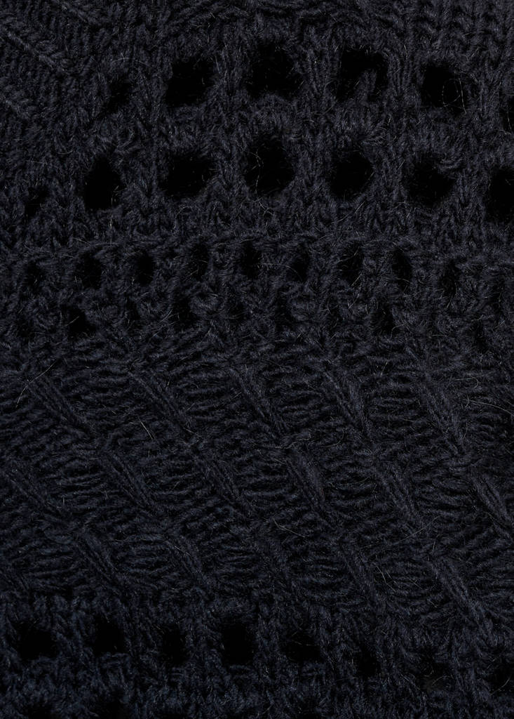 Openwork knit sweater — Dark Navy