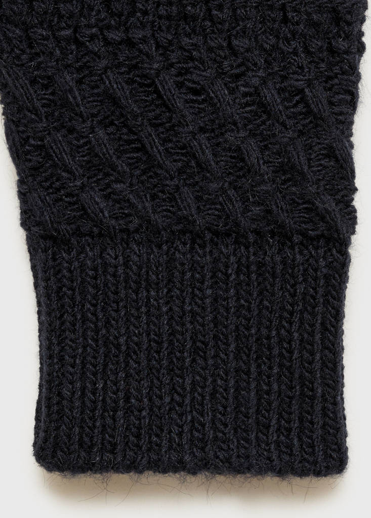 Openwork knit sweater — Dark Navy