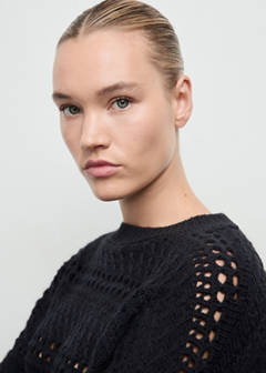 Openwork knit sweater — Dark Navy 7