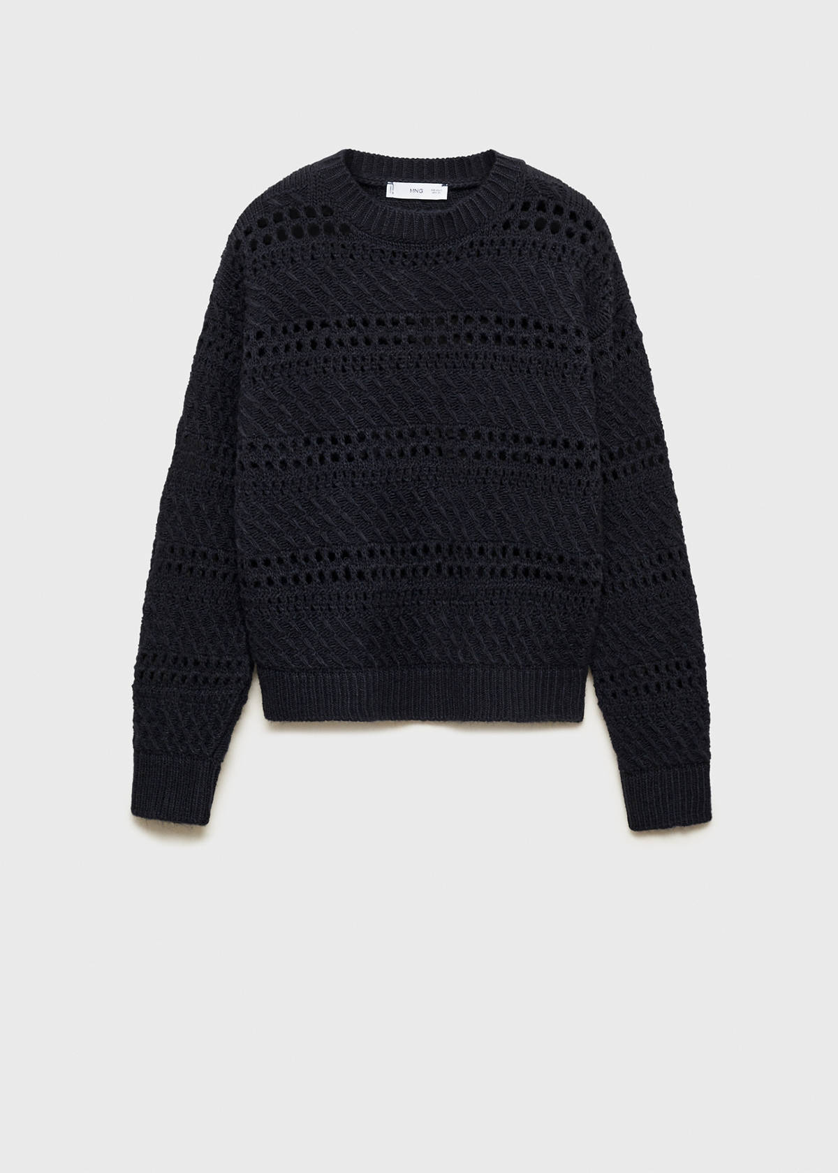 Openwork knit sweater — Dark Navy