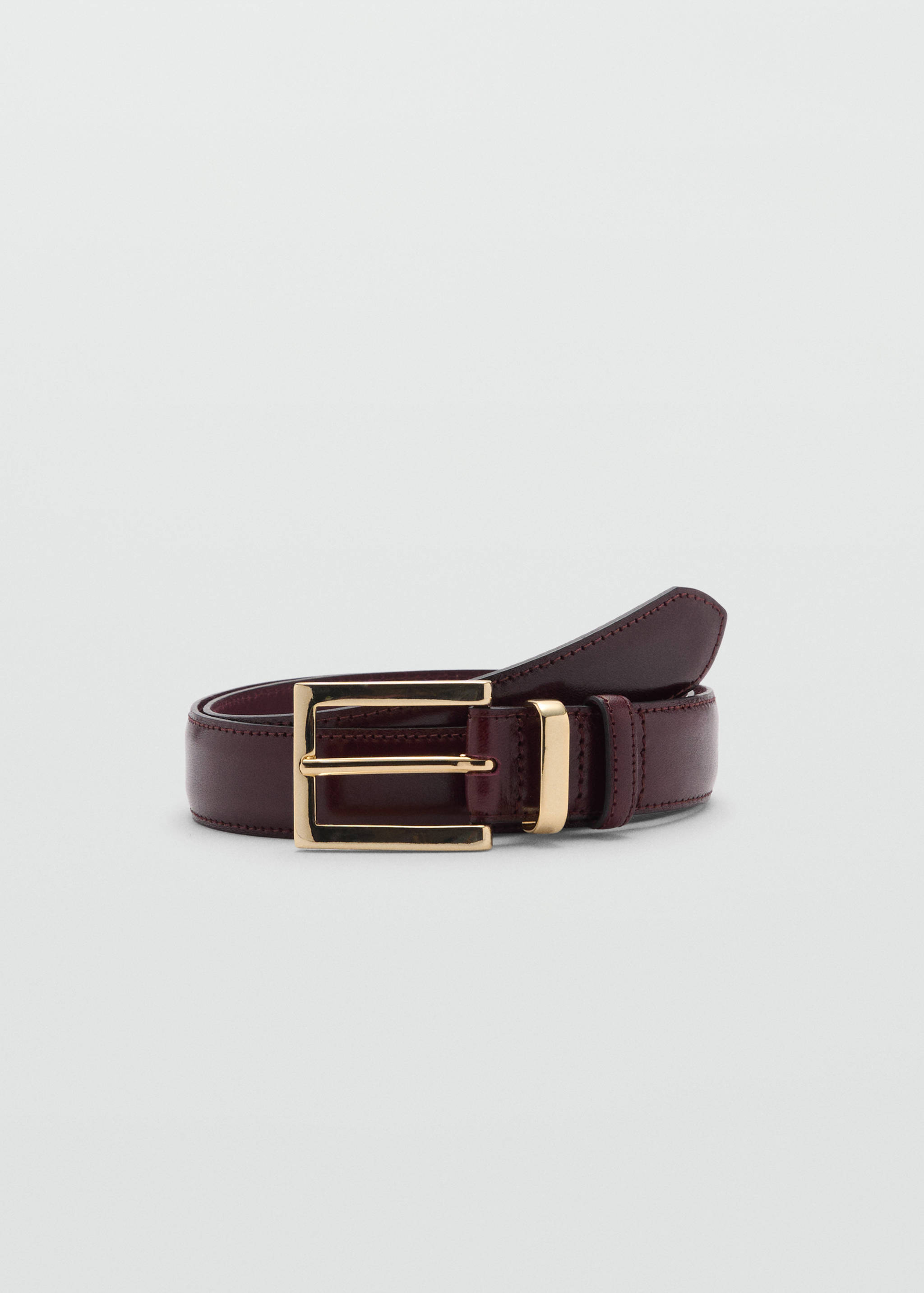 Leather belt with square buckle - Article without model
