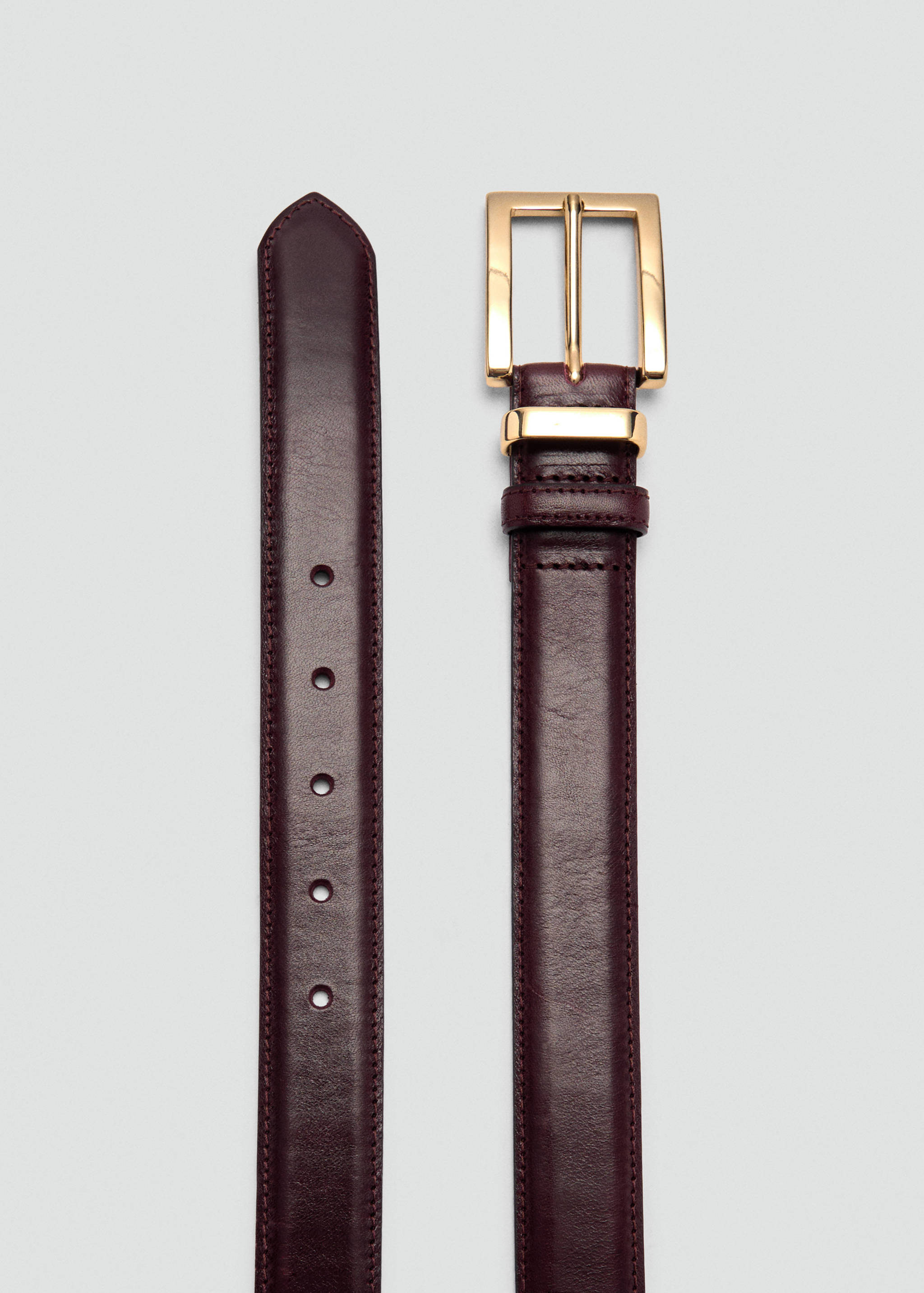 Leather belt with square buckle - Details of the article 1