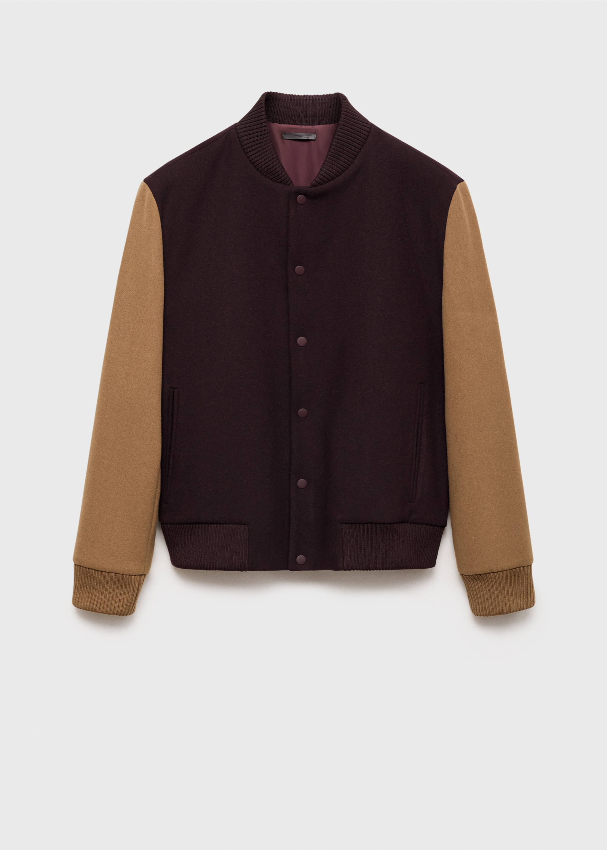 İki tonlu bomber ceket - Modelsiz ürün, Bordo. Ref: 87060574-00.