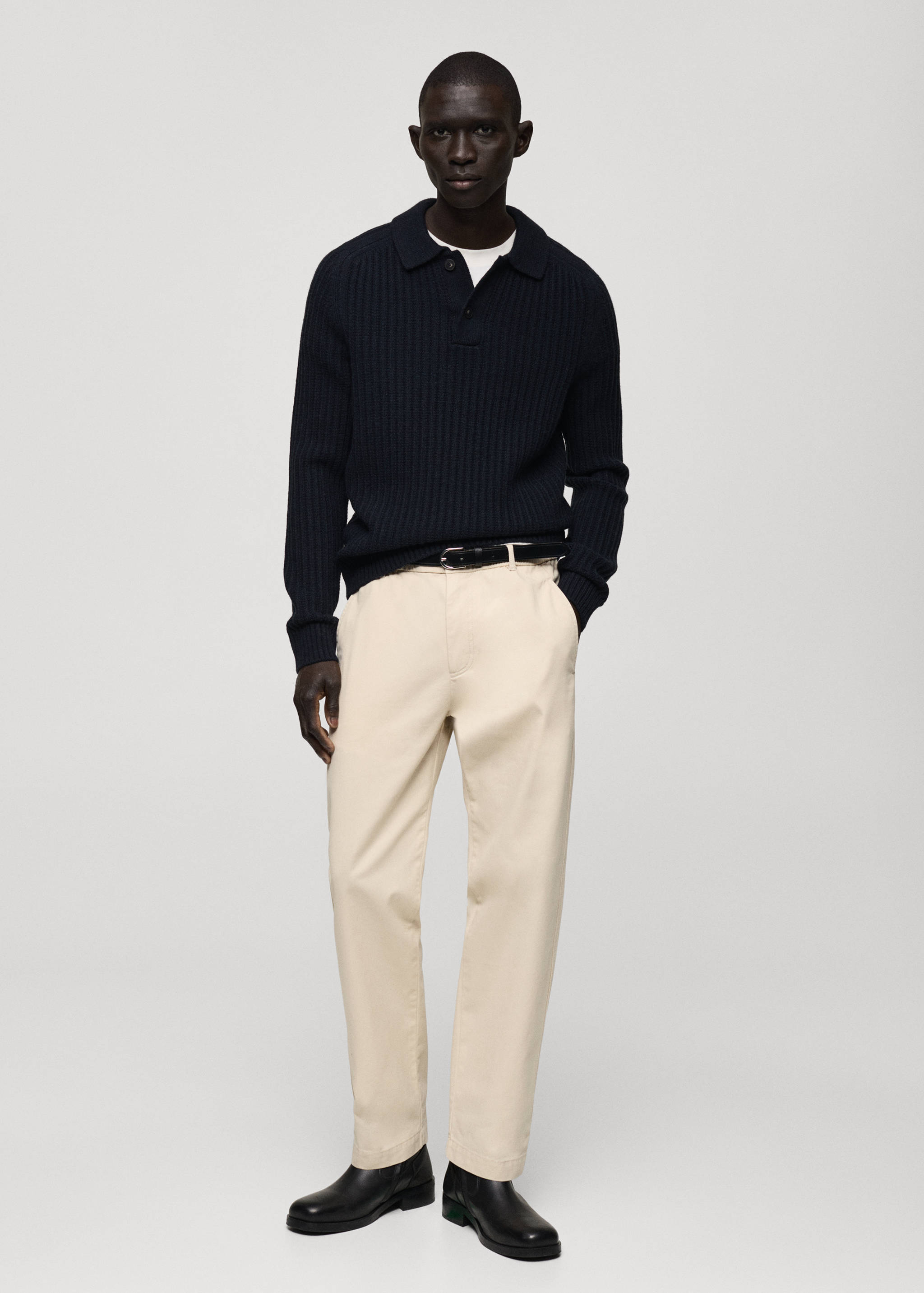 Pantalons cotó cordill regular fit - Pla general