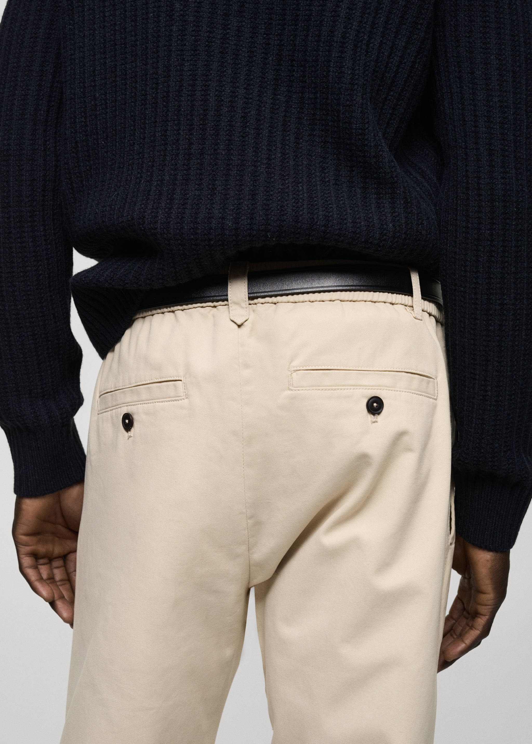 Pantalons cotó cordill regular fit - Detall de l'article 6