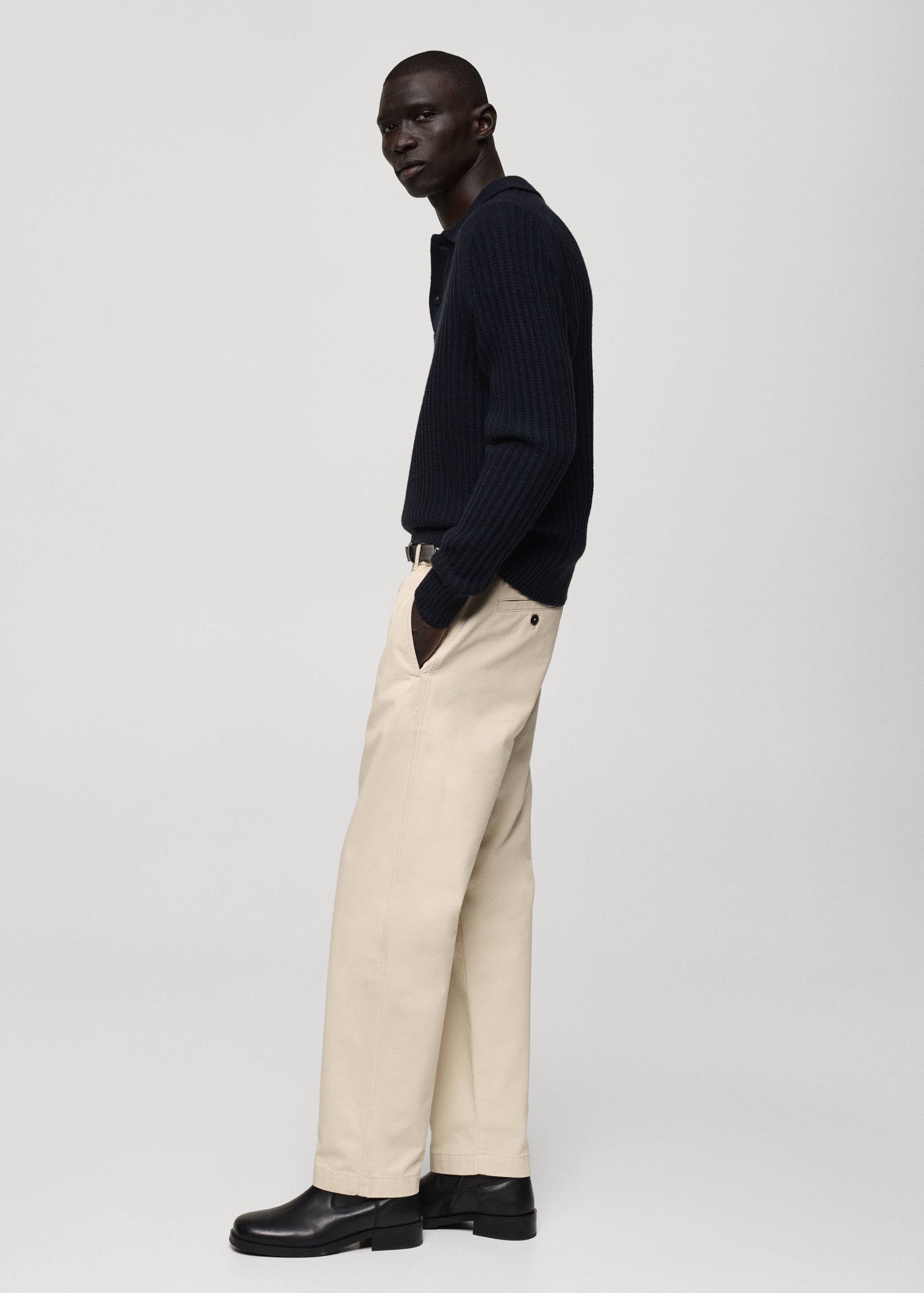 Pantalons cotó cordill regular fit - Detall de l'article 2