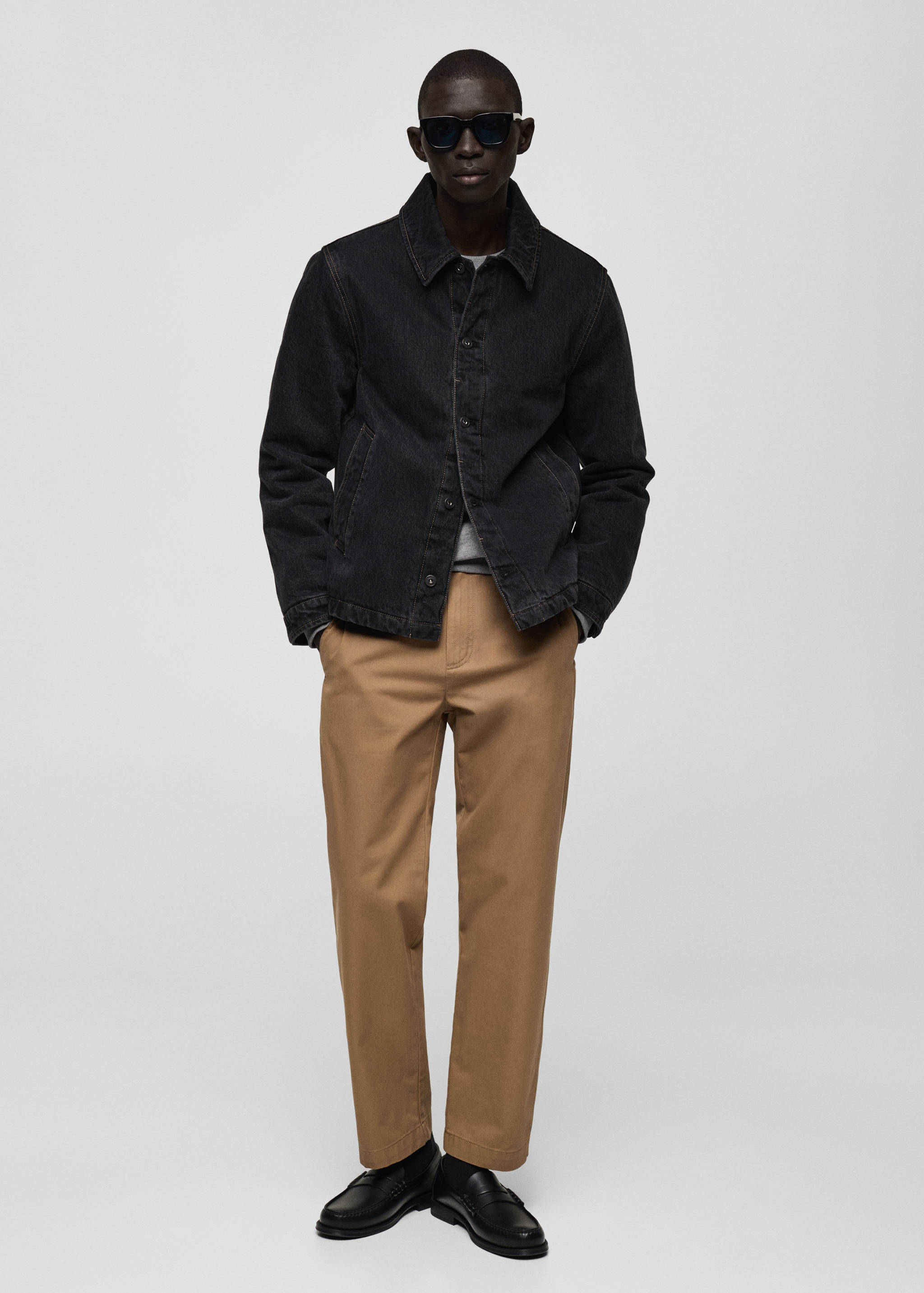 Pantalons cotó cordill regular fit - Pla general