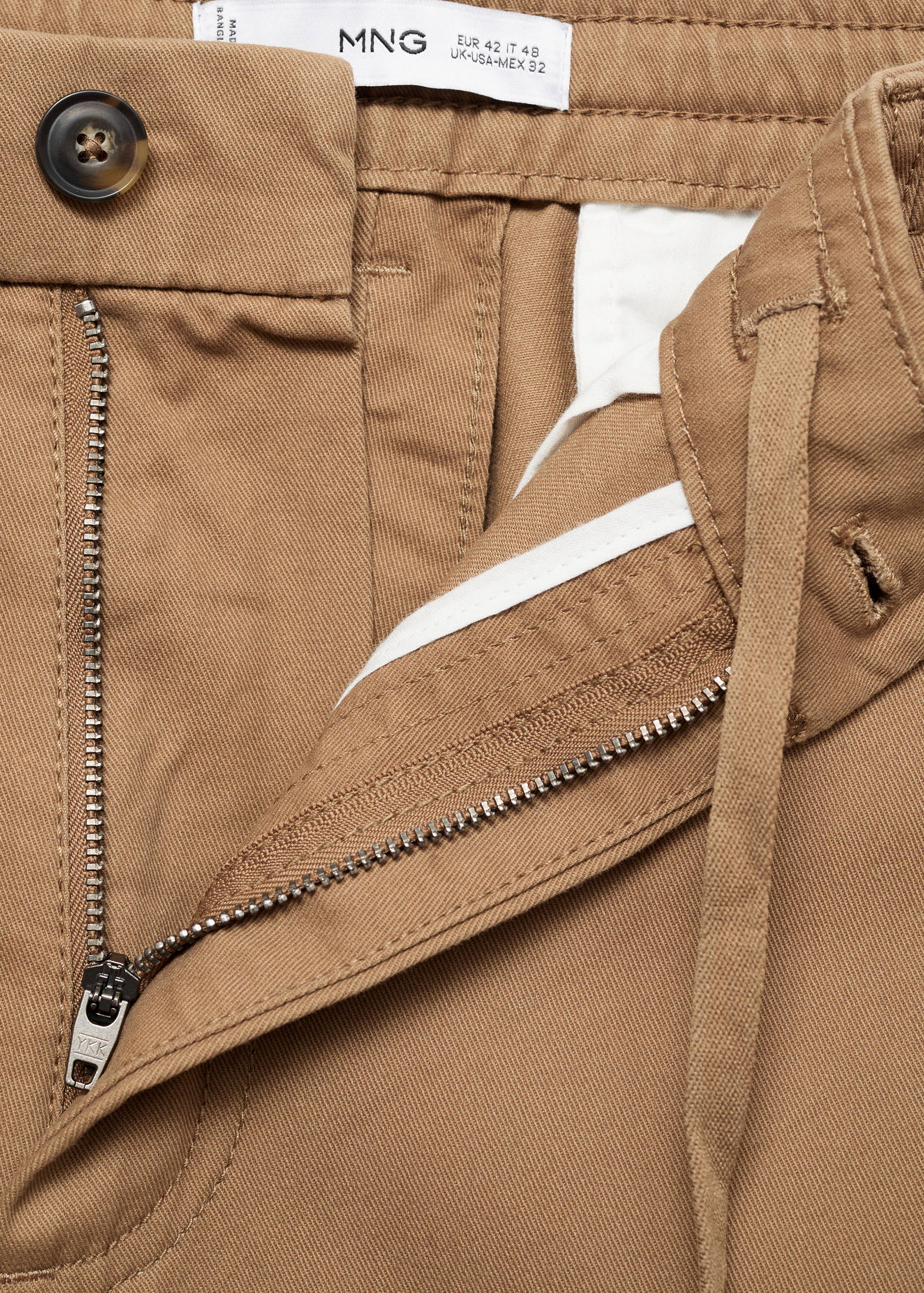 Pantalons cotó cordill regular fit - Detall de l'article 0