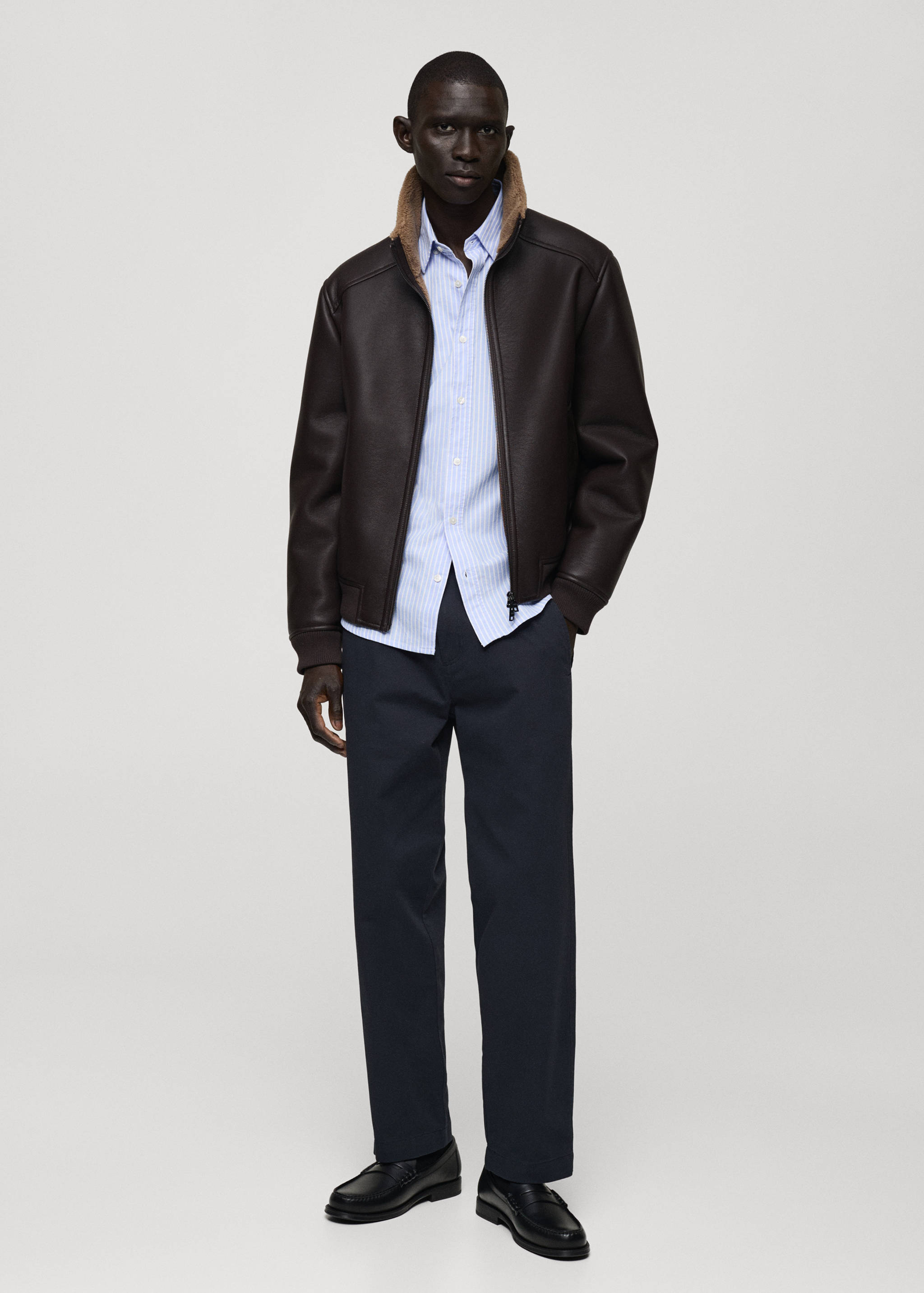 Pantalons cotó cordill regular fit - Pla general